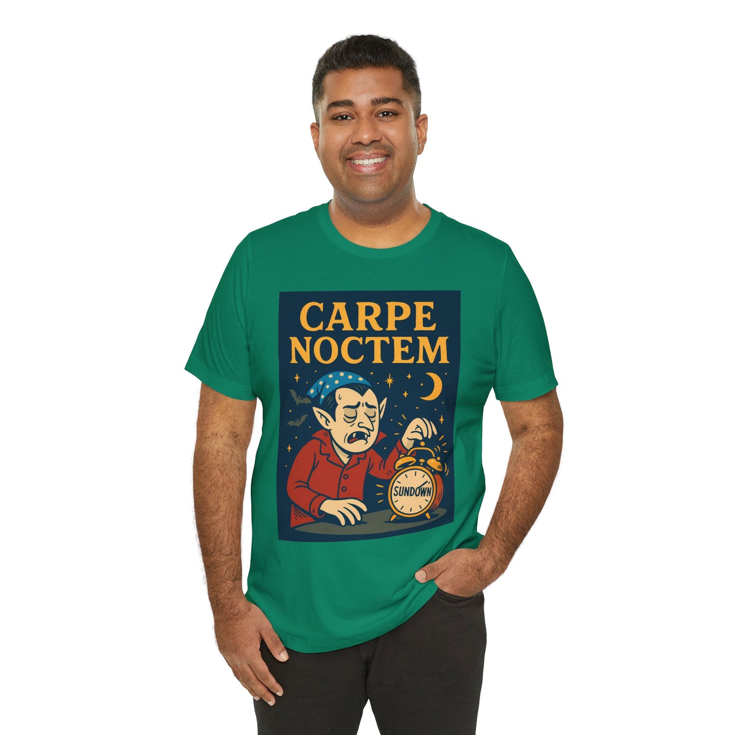 Carpe Noctem Vampire T-Shirt – Funny Halloween Tee for Night Owls