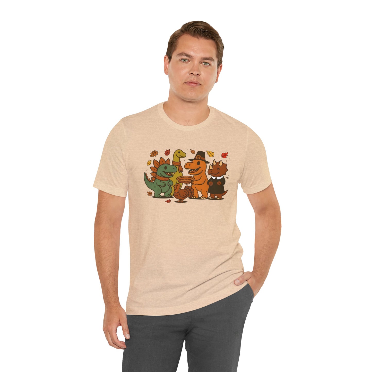 Thanksgiving Dinosaur T-Shirt – Funny Dino Thanksgiving Tee
