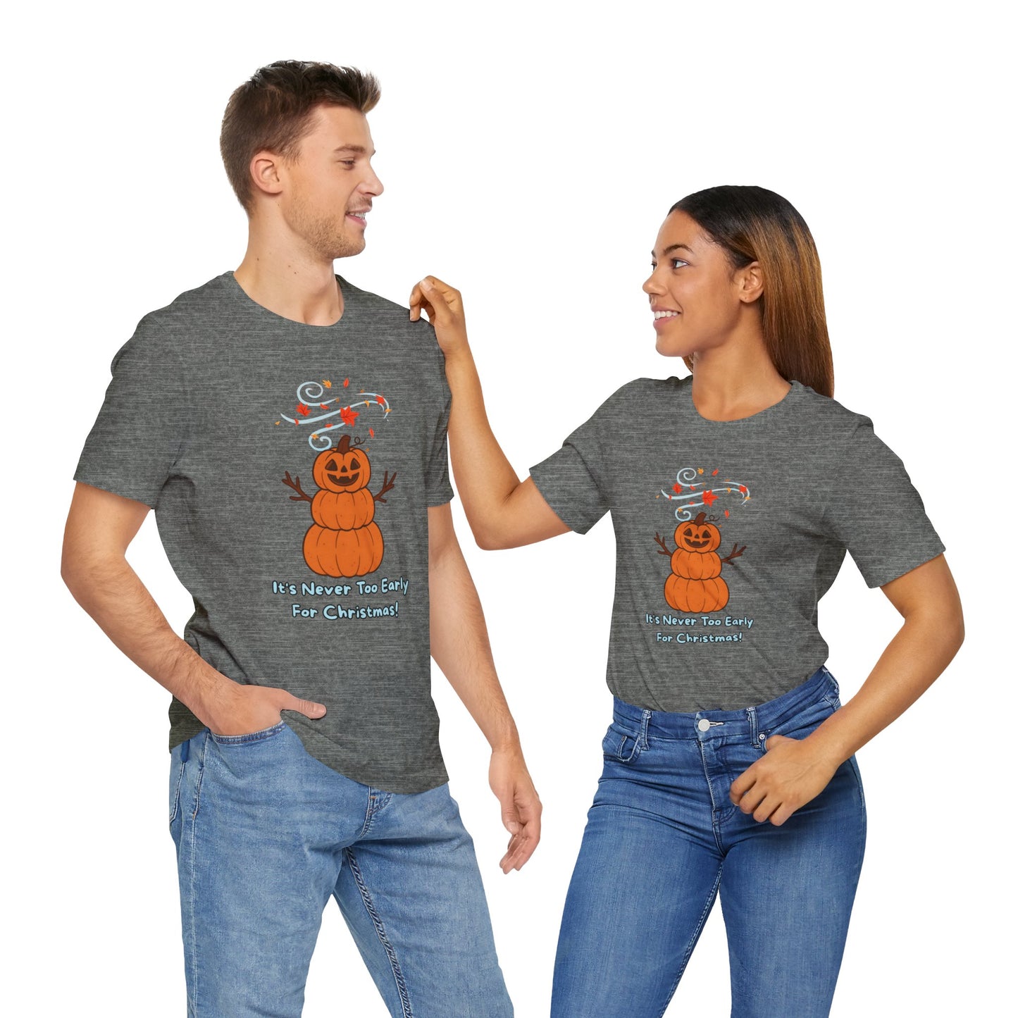 Pumpkin Snowman Shirt – Funny Halloween Christmas Mashup Tee