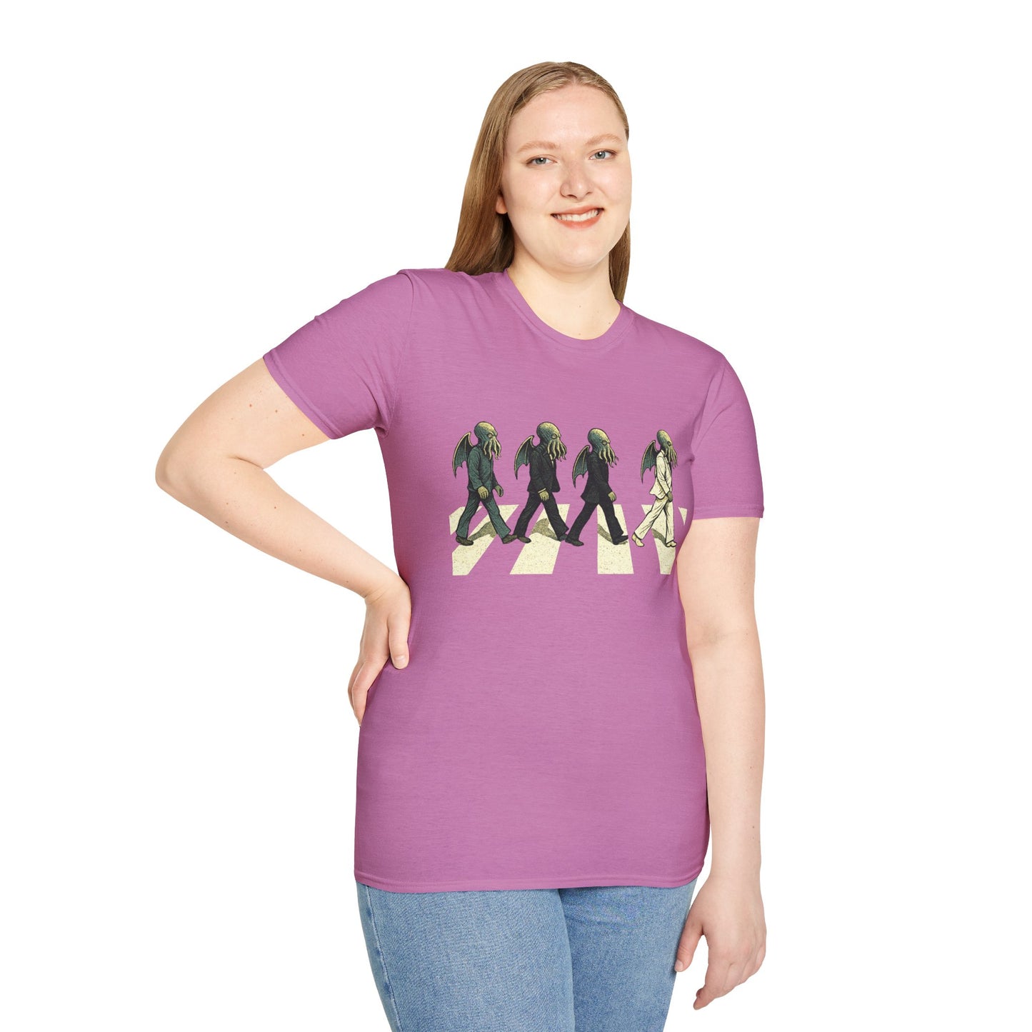 Cthulhu Crossing T-Shirt – Beatles Abbey Road Parody Tee | WhimSpin - WhimSpin - https://whimspin.com