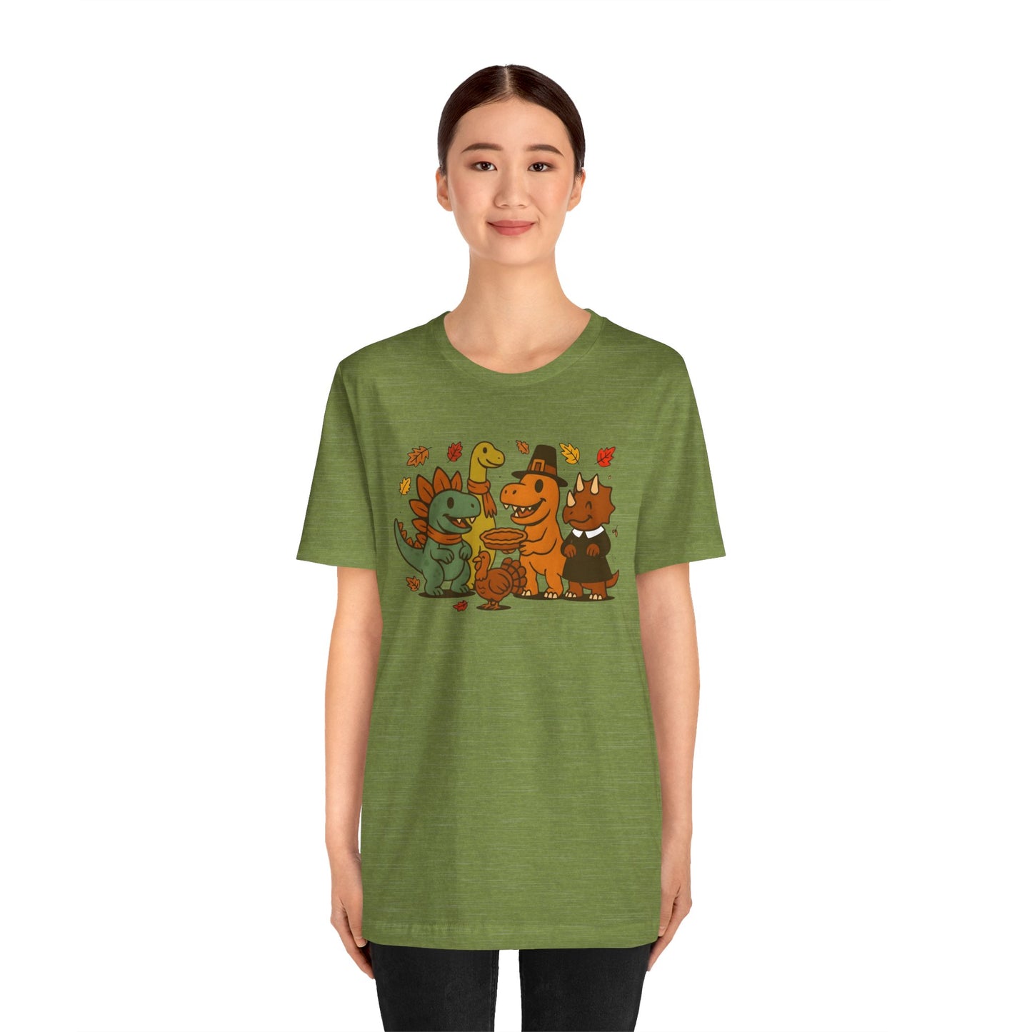 Thanksgiving Dinosaur T-Shirt – Funny Dino Thanksgiving Tee