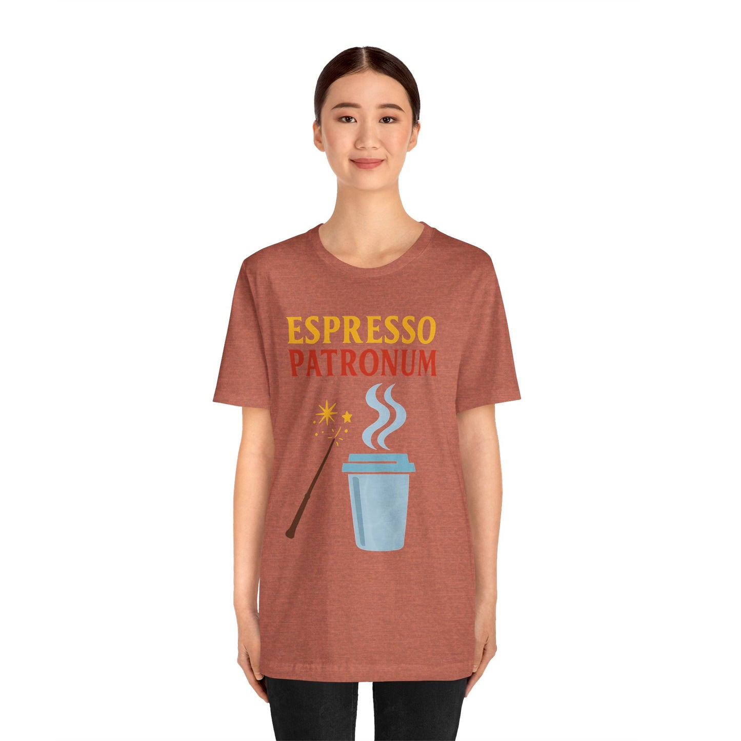 Espresso Patronum T-Shirt – Funny Coffee & Wizard Parody Tee