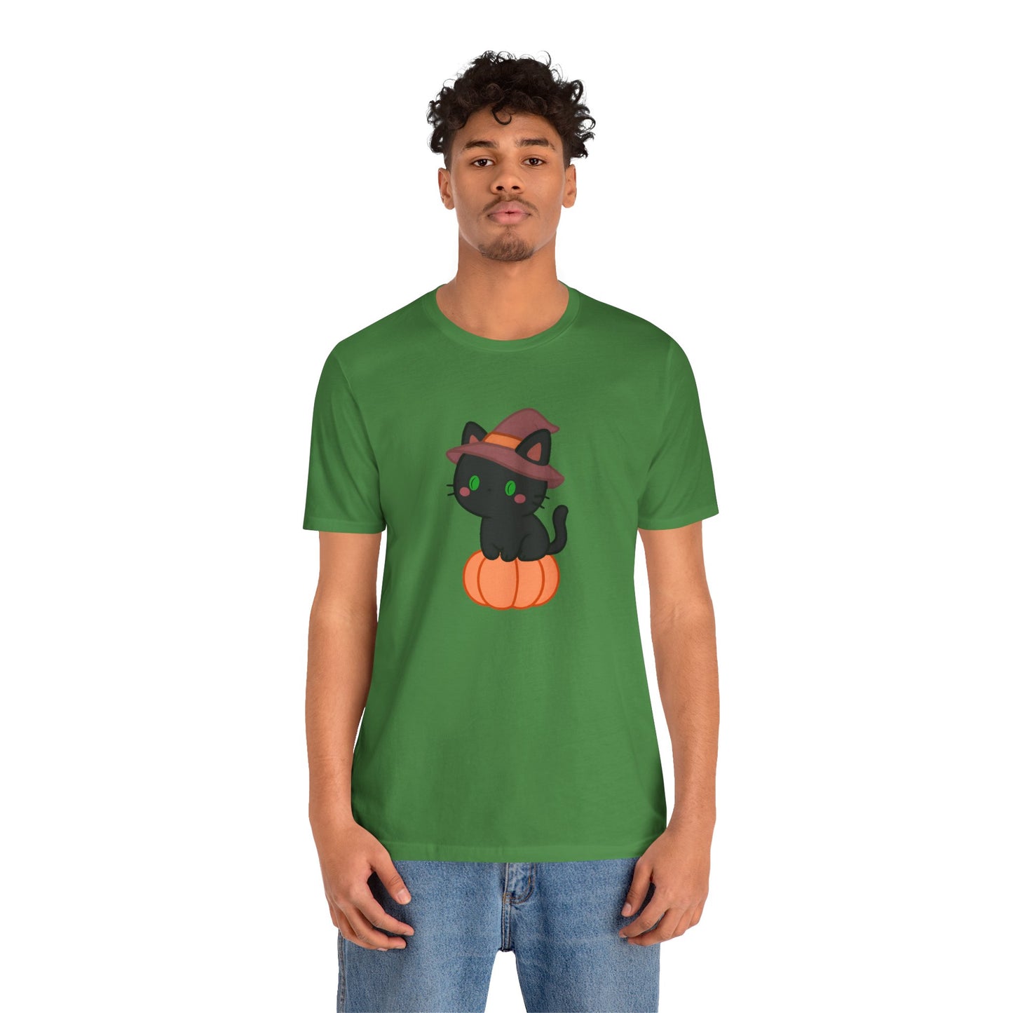 Halloween Cat Shirt – Cute Cat on a Pumpkin Graphic Tee
