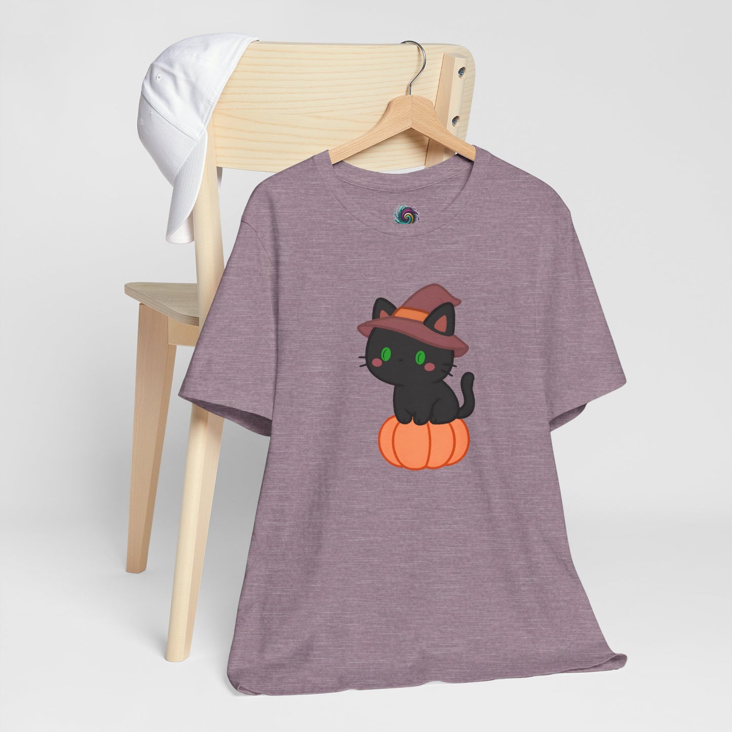 Halloween Cat Shirt – Cute Cat on a Pumpkin Graphic Tee