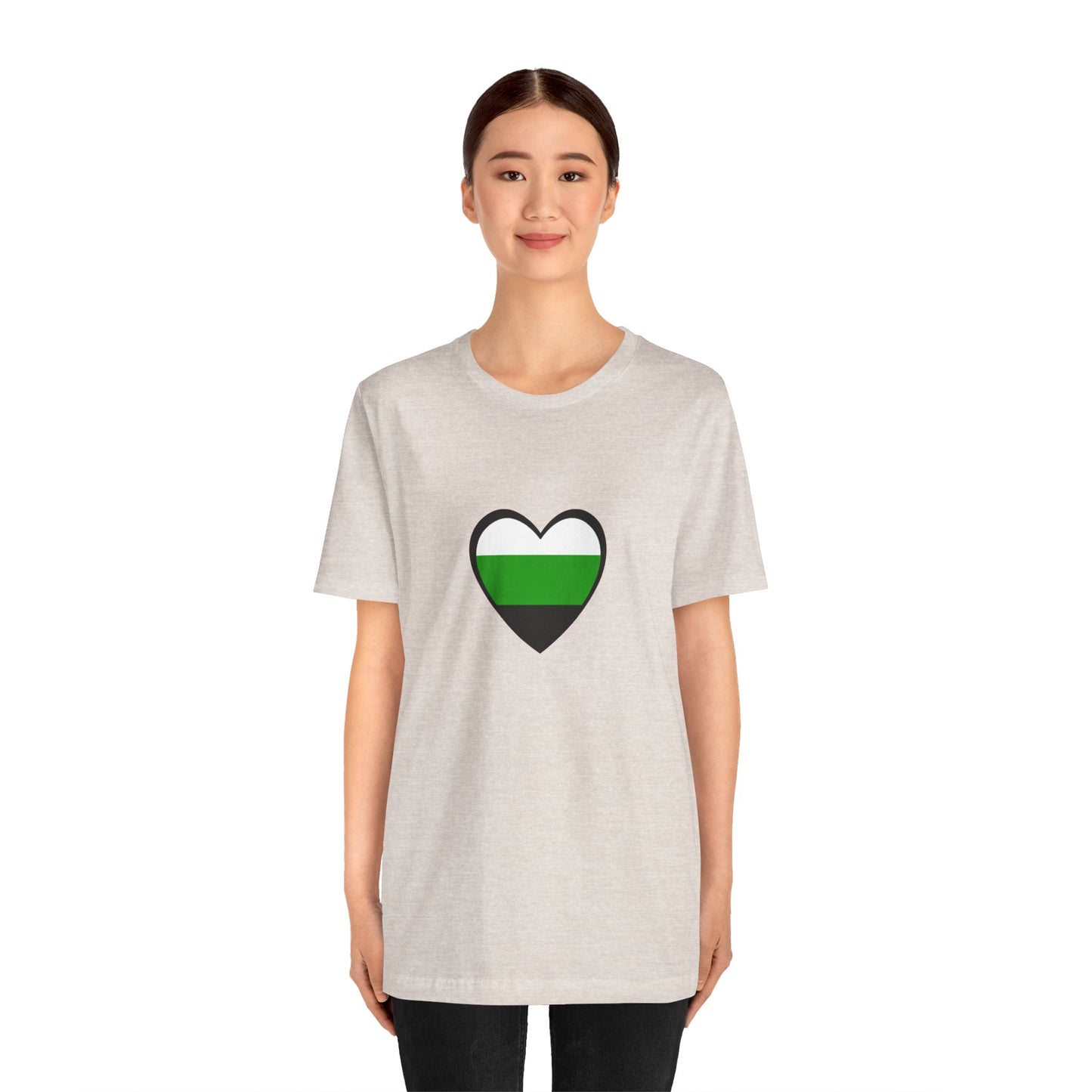 Neutrois Pride Flag Heart T-Shirt – Minimalist Gender Identity Tee