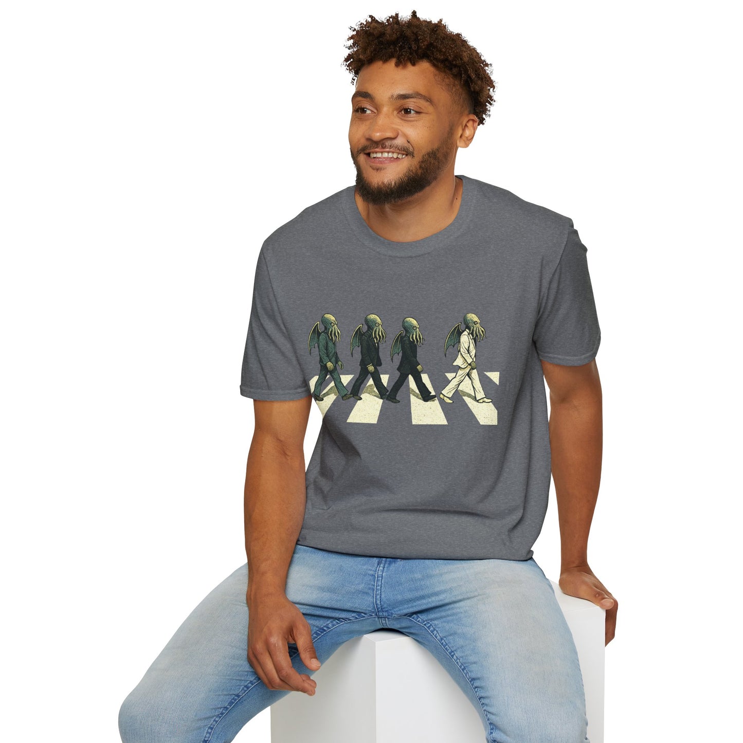 Cthulhu Crossing T-Shirt – Beatles Abbey Road Parody Tee | WhimSpin - WhimSpin - https://whimspin.com