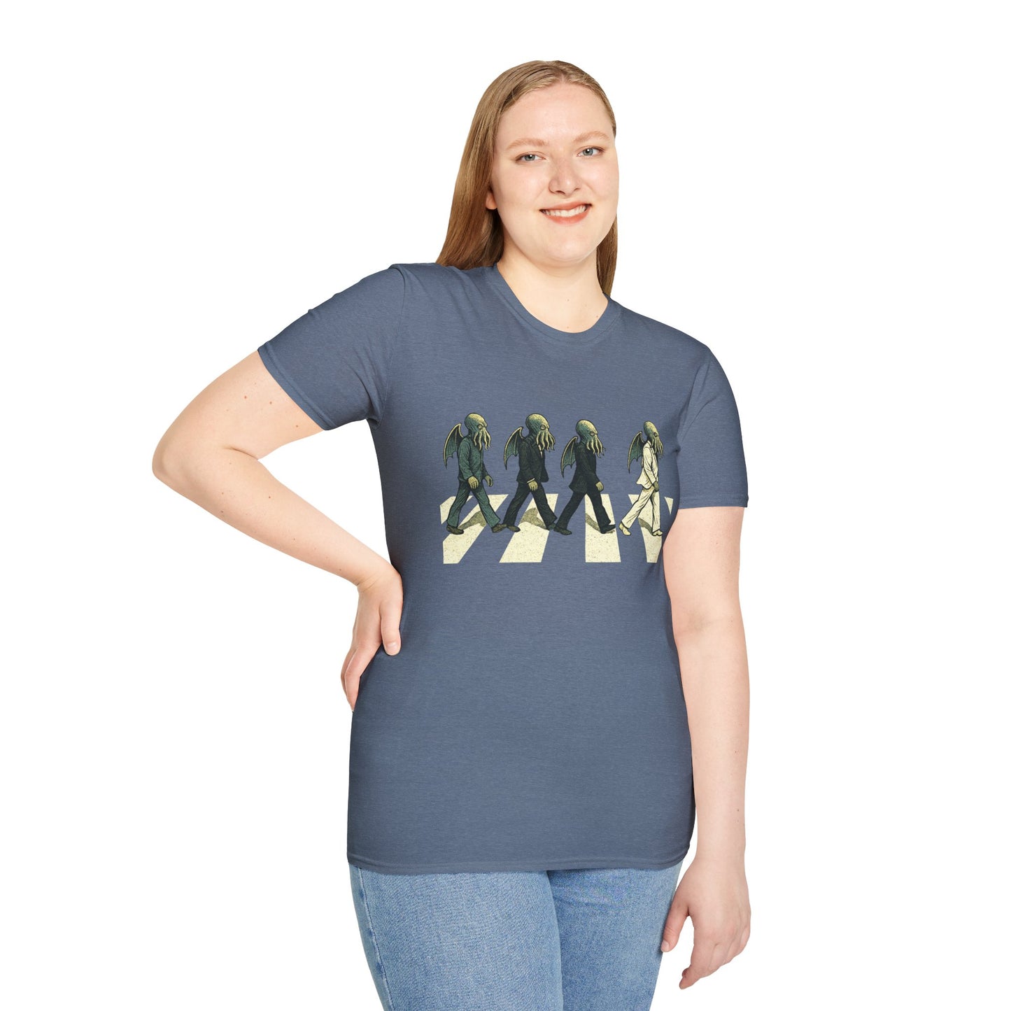 Cthulhu Crossing T-Shirt – Beatles Abbey Road Parody Tee | WhimSpin - WhimSpin - https://whimspin.com