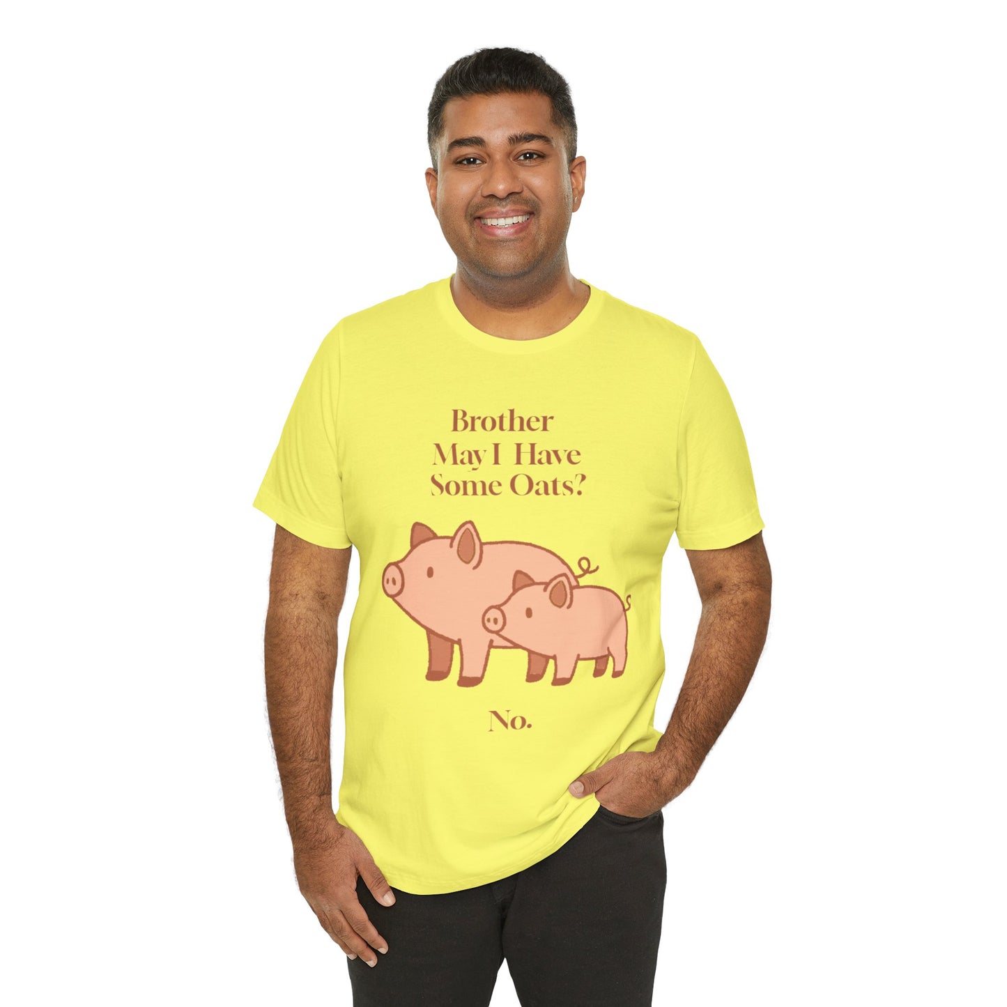 Brother May I Have Some Oats T-Shirt – Funny Viral Pig Meme Tee