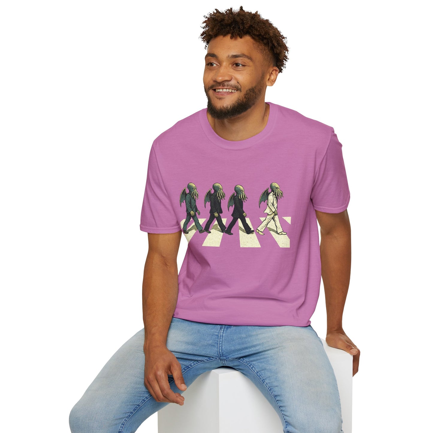 Cthulhu Crossing T-Shirt – Beatles Abbey Road Parody Tee | WhimSpin - WhimSpin - https://whimspin.com