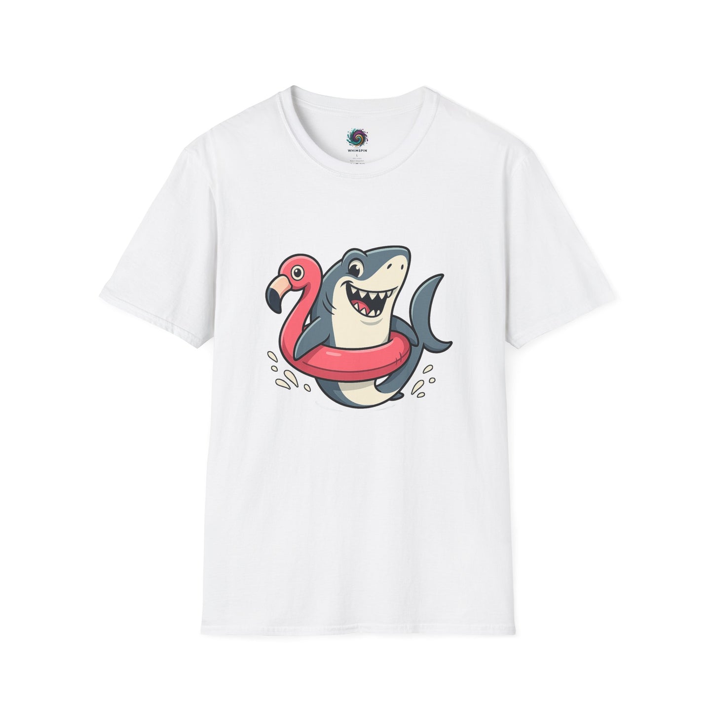 Shark & Flamingo Floatie T-Shirt – Funny Beach & Pool Day Tee