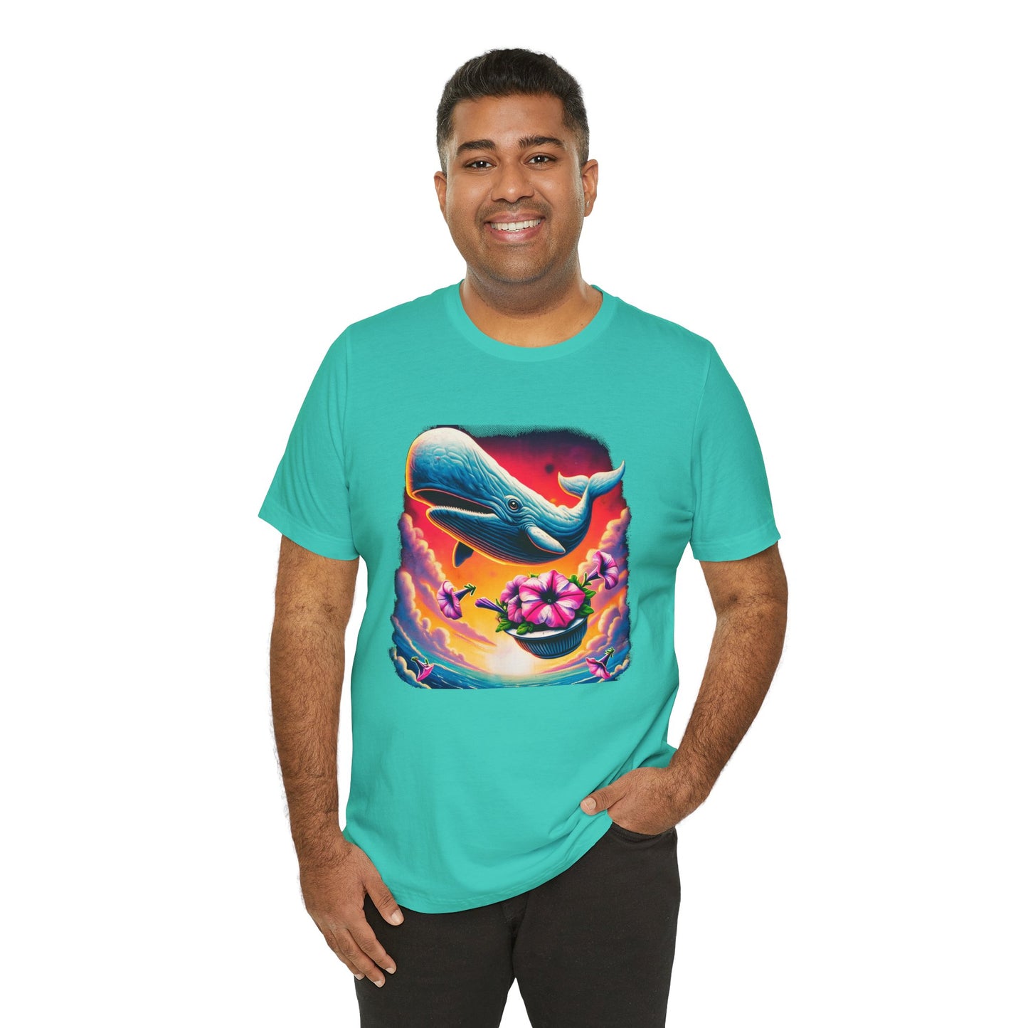 "Oh No, Not Again" Petunias and Whale Funny TShirt – Unisex Tee