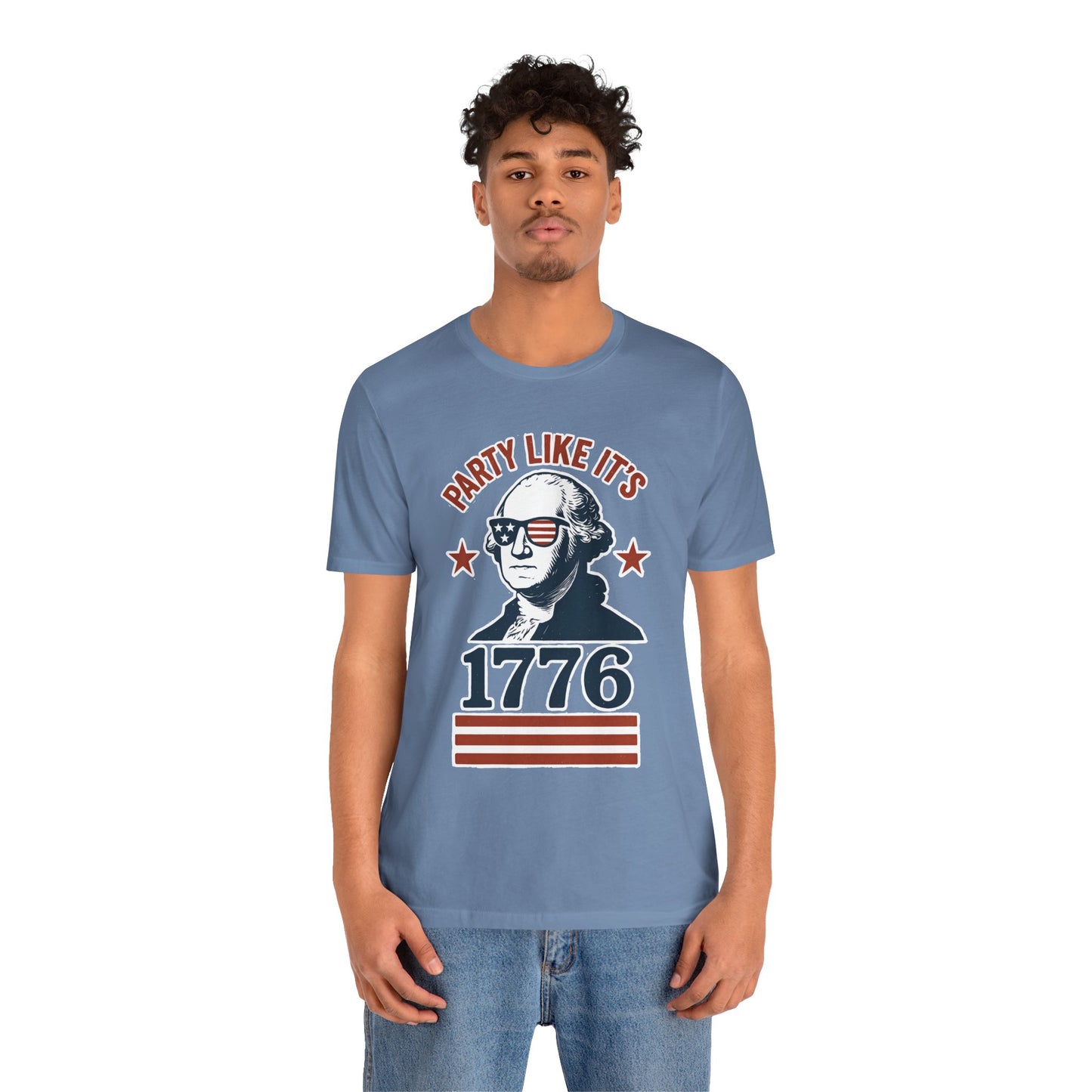 Party Like It's 1776 T-Shirt – Funny 4th of July Tee with George Washington Graphic - WhimSpin - https://whimspin.com