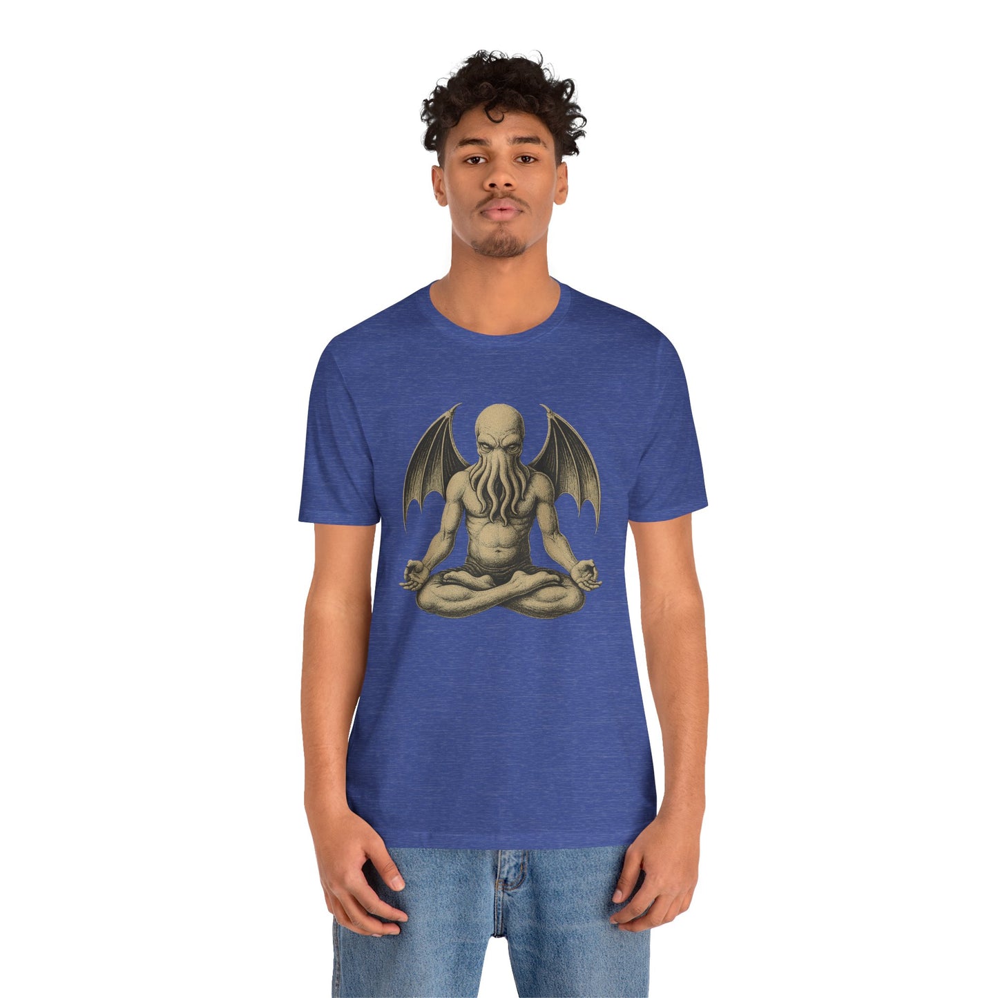 Meditating Cthulhu Shirt – Unisex Mythos Tee for Sci-Fi & Festival Fans