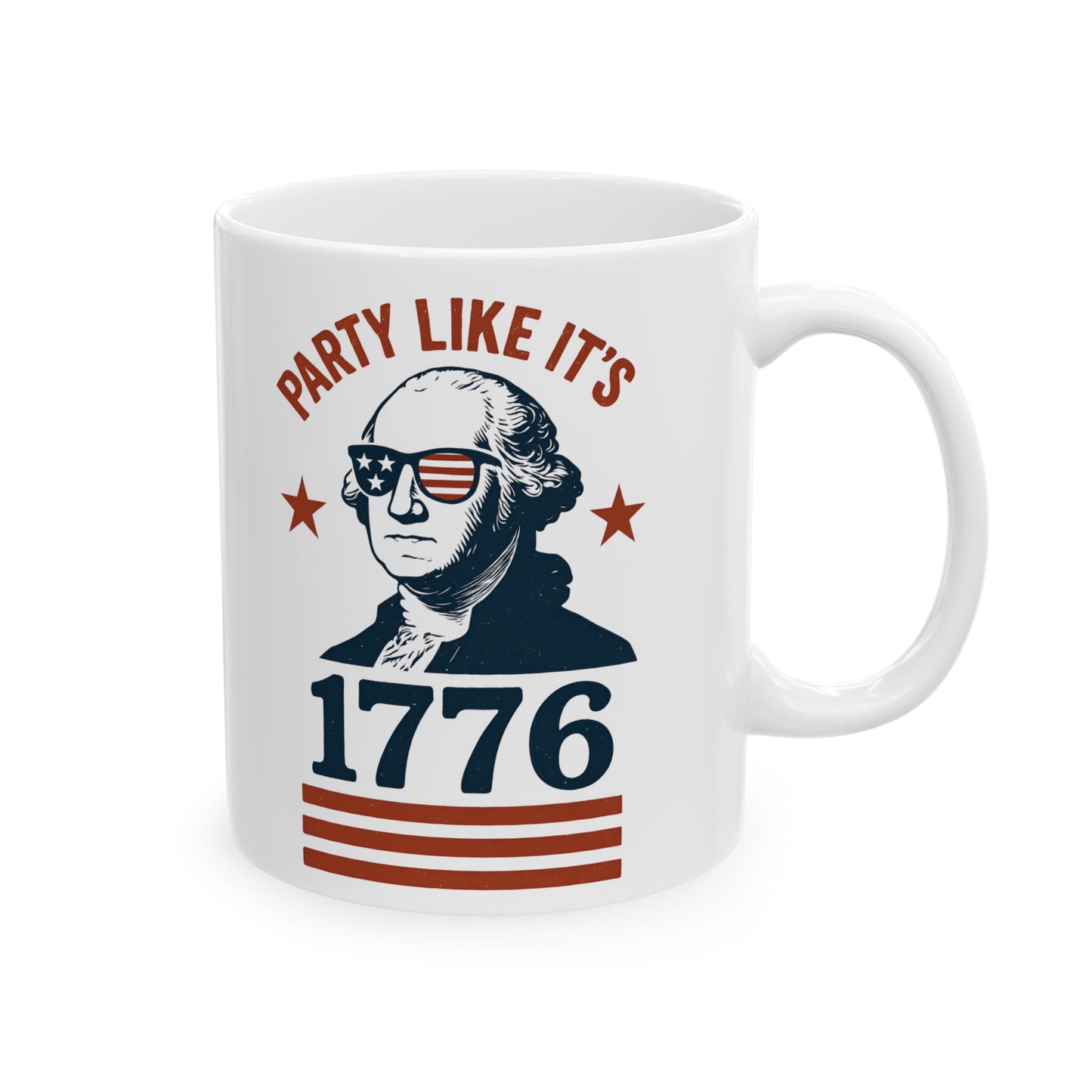 Founding Father Fun Mug – Patriotic Coffee Cup with Retro Vibes 11oz & 15oz - WhimSpin - https://whimspin.com