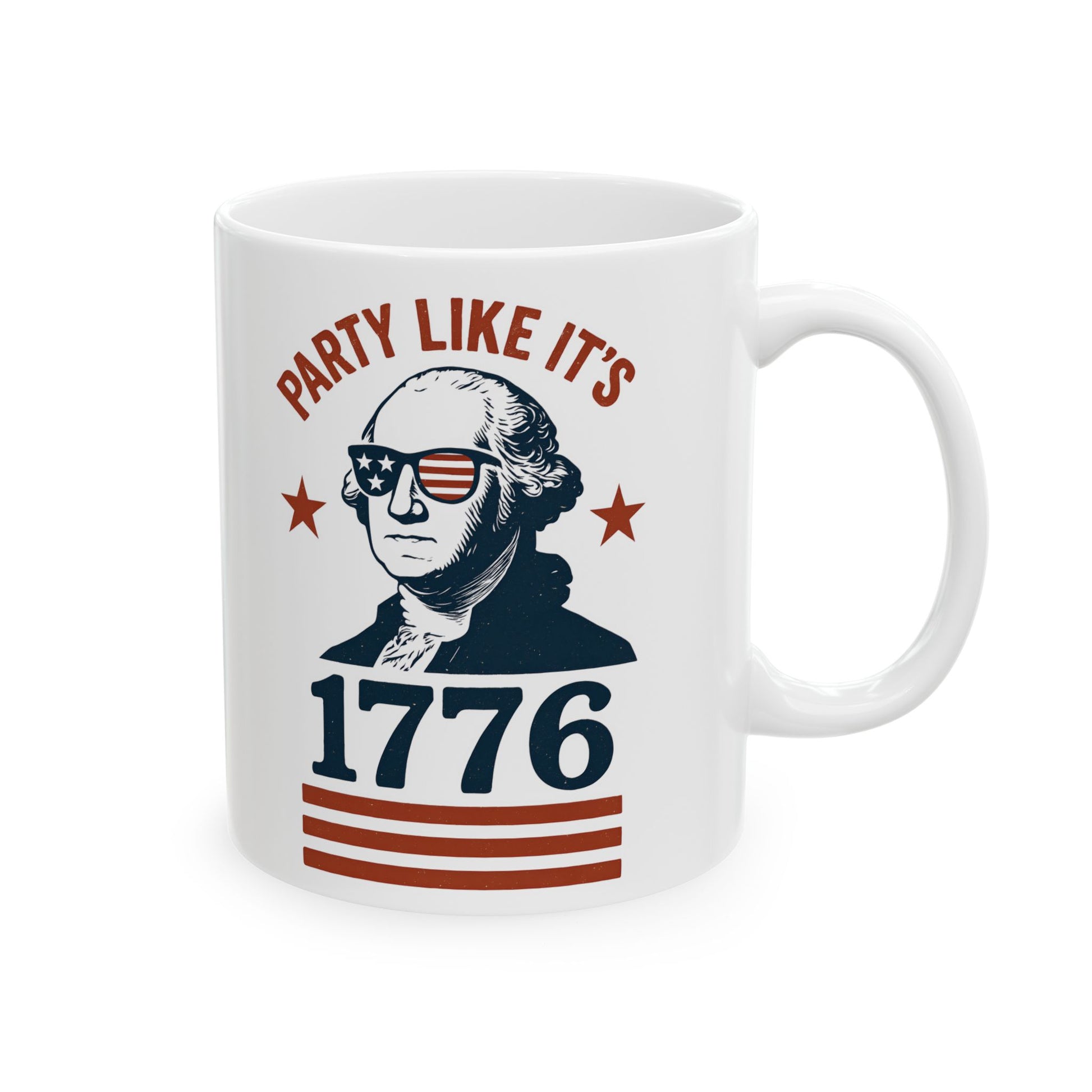 Founding Father Fun Mug – Patriotic Coffee Cup with Retro Vibes 11oz & 15oz - WhimSpin - https://whimspin.com