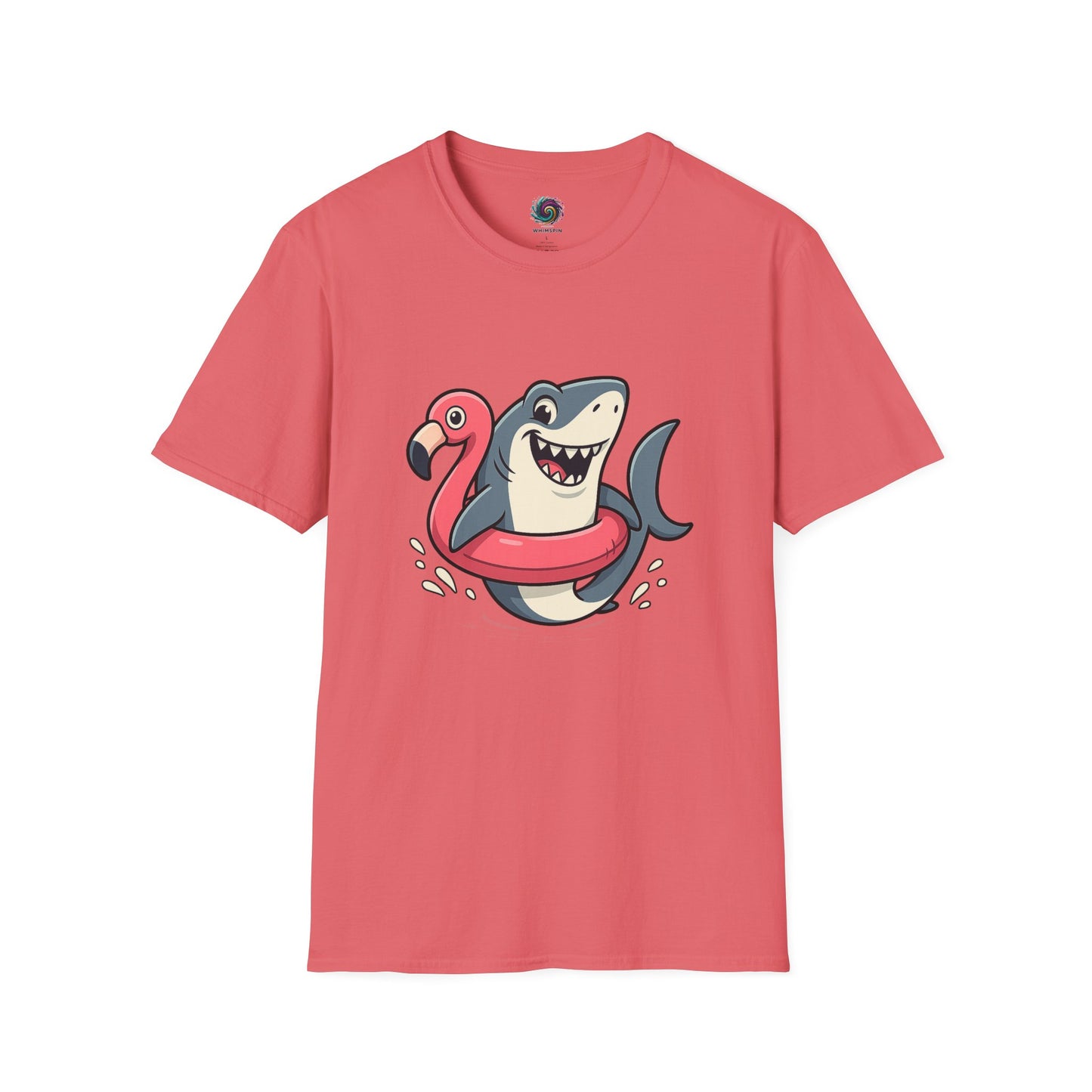Shark & Flamingo Floatie T-Shirt – Funny Beach & Pool Day Tee