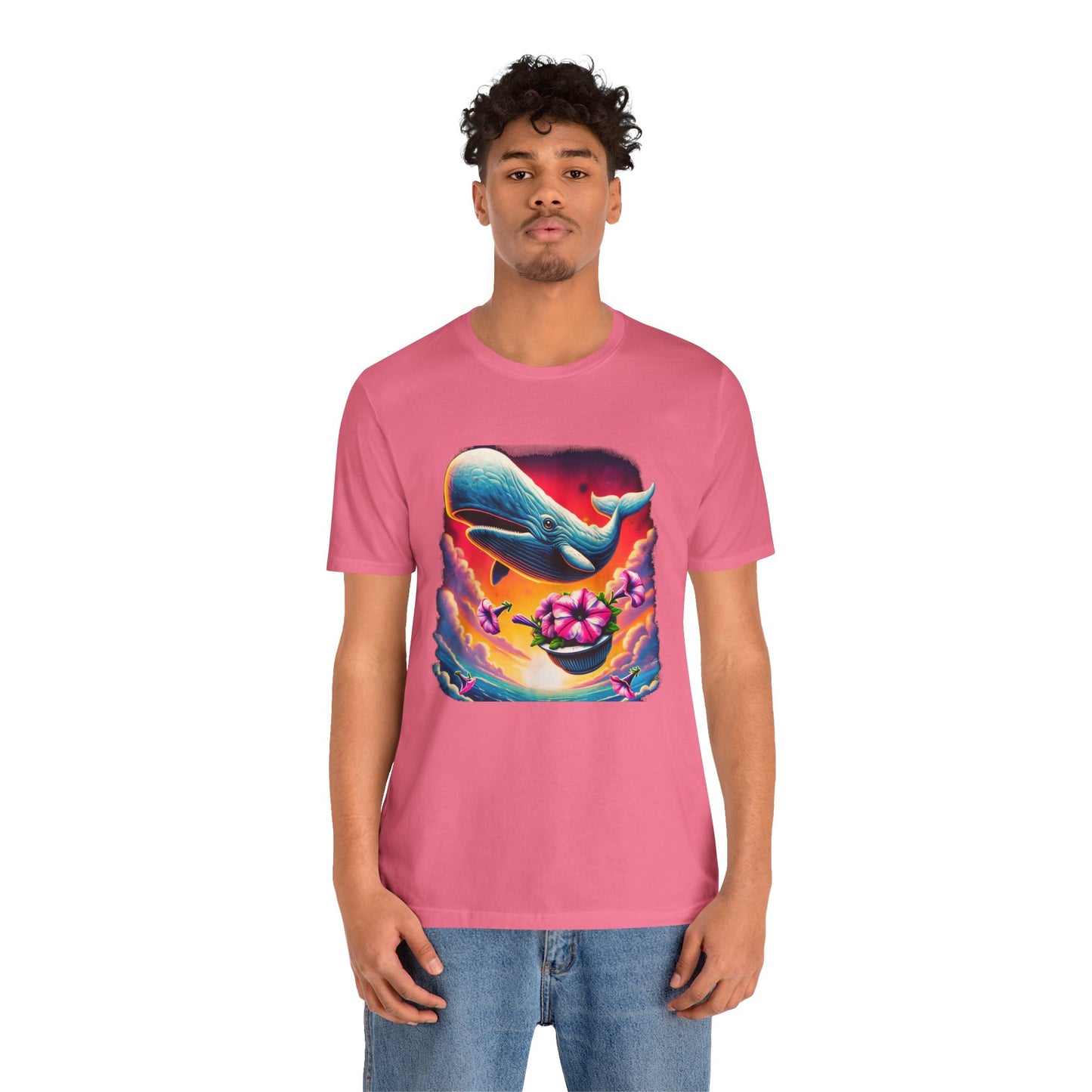 "Oh No, Not Again" Petunias and Whale Funny TShirt – Unisex Tee