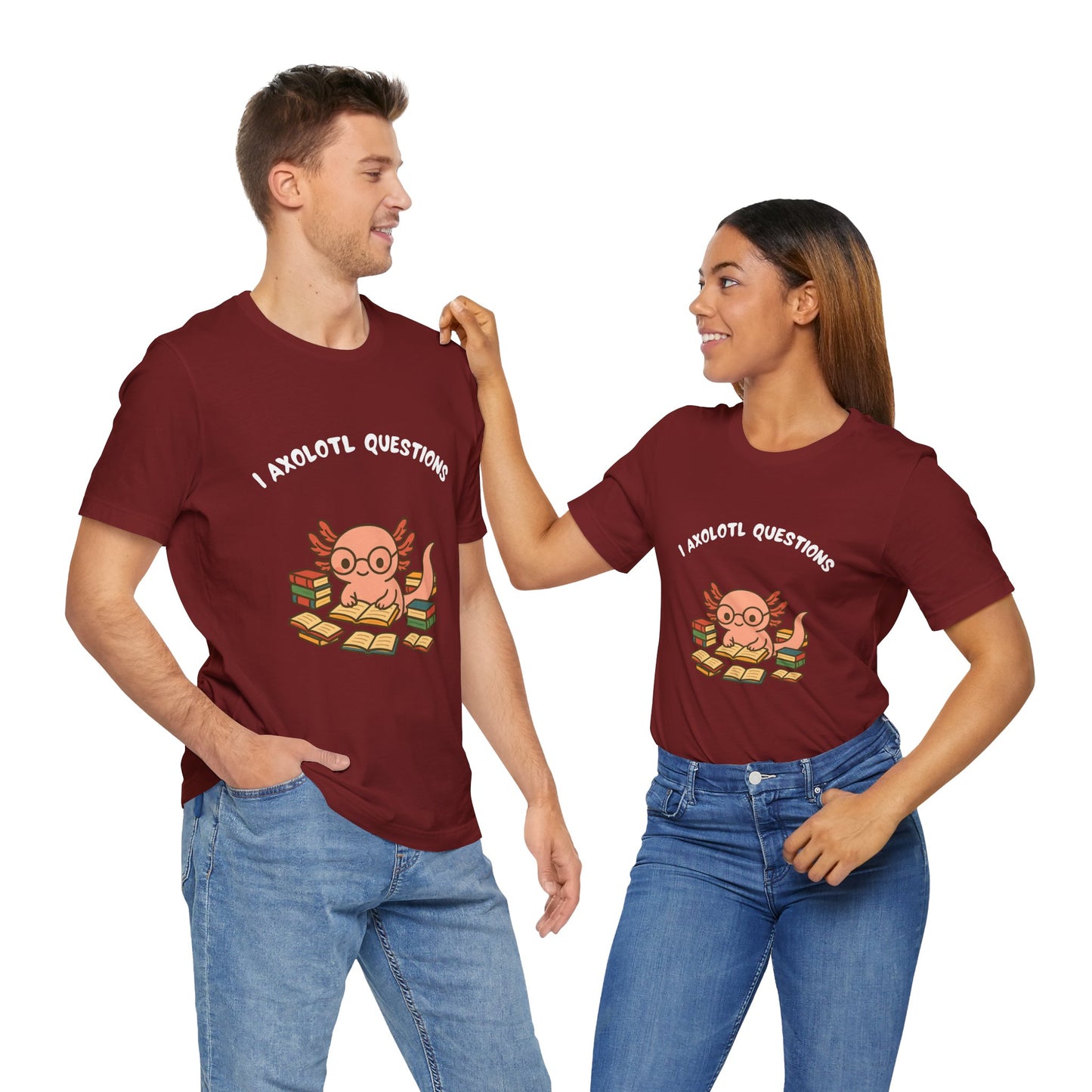 I Axolotl Questions T-Shirt – Funny Curious Axolotl Tee for Book Lovers