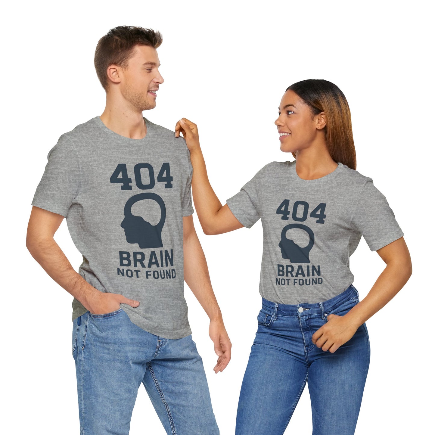 404 Brain Not Found T-Shirt – Techie Humor for Nerds & Geeks