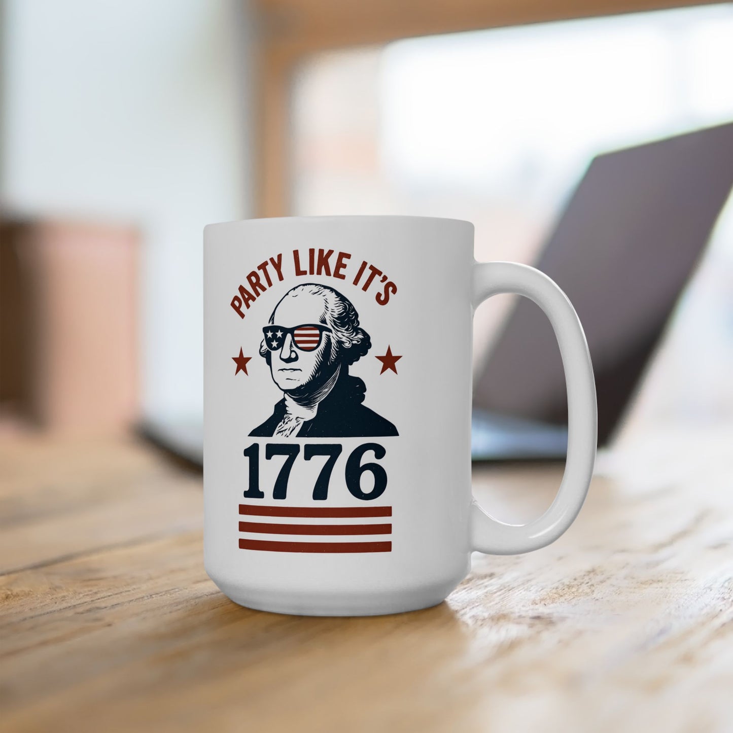 Founding Father Fun Mug – Patriotic Coffee Cup with Retro Vibes 11oz & 15oz - WhimSpin - https://whimspin.com