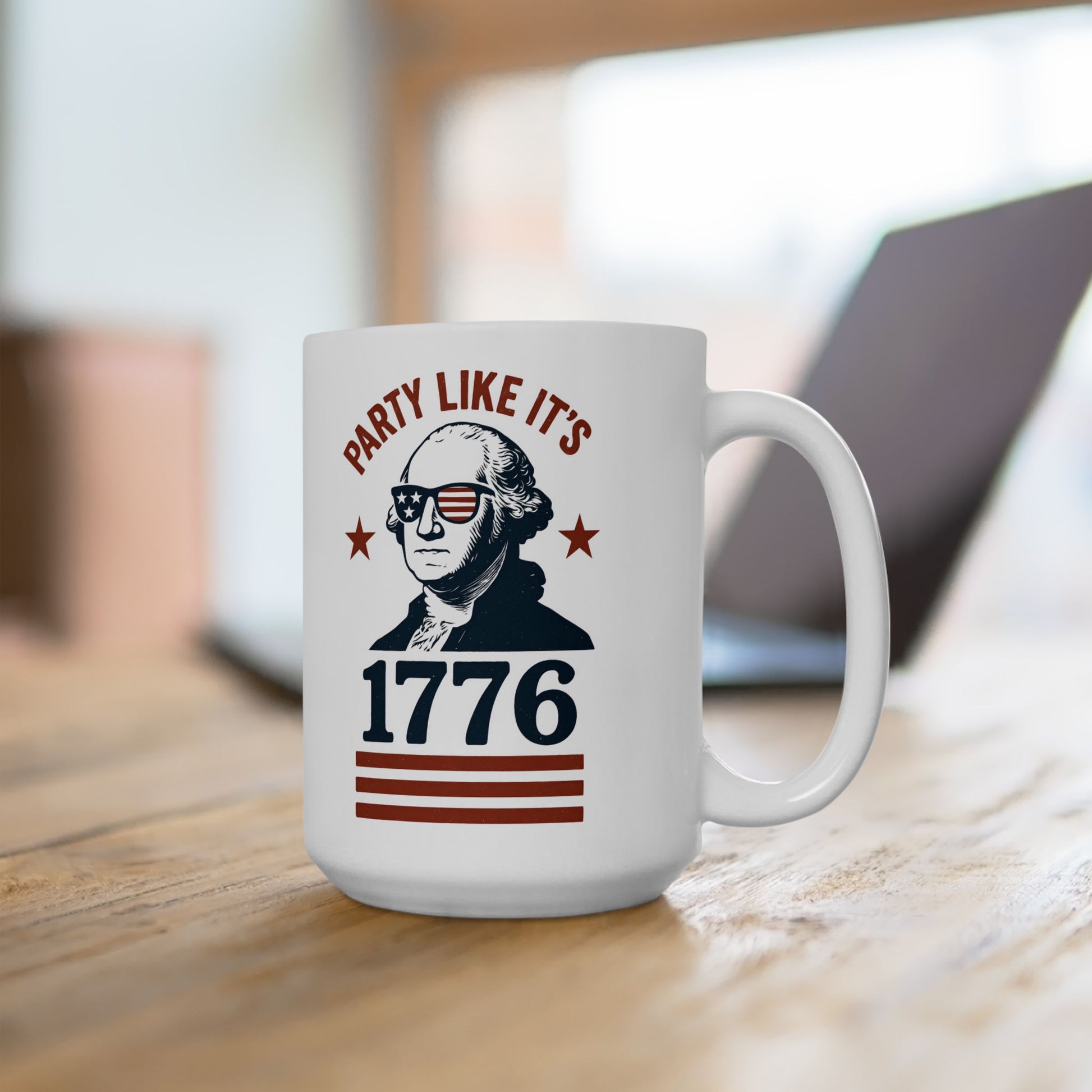 Founding Father Fun Mug – Patriotic Coffee Cup with Retro Vibes 11oz & 15oz - WhimSpin - https://whimspin.com
