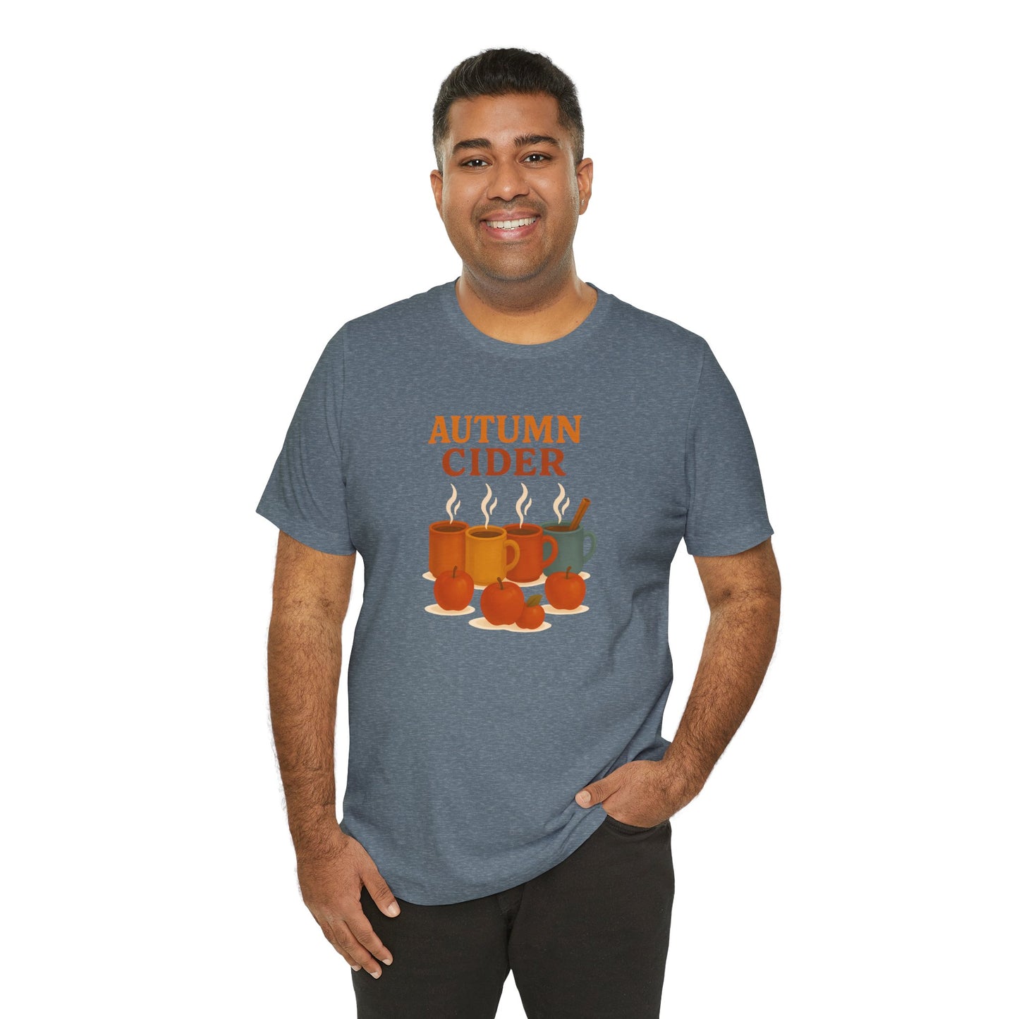 Autumn Cider T-Shirt – Cozy Fall Graphic Tee with Steaming Mugs