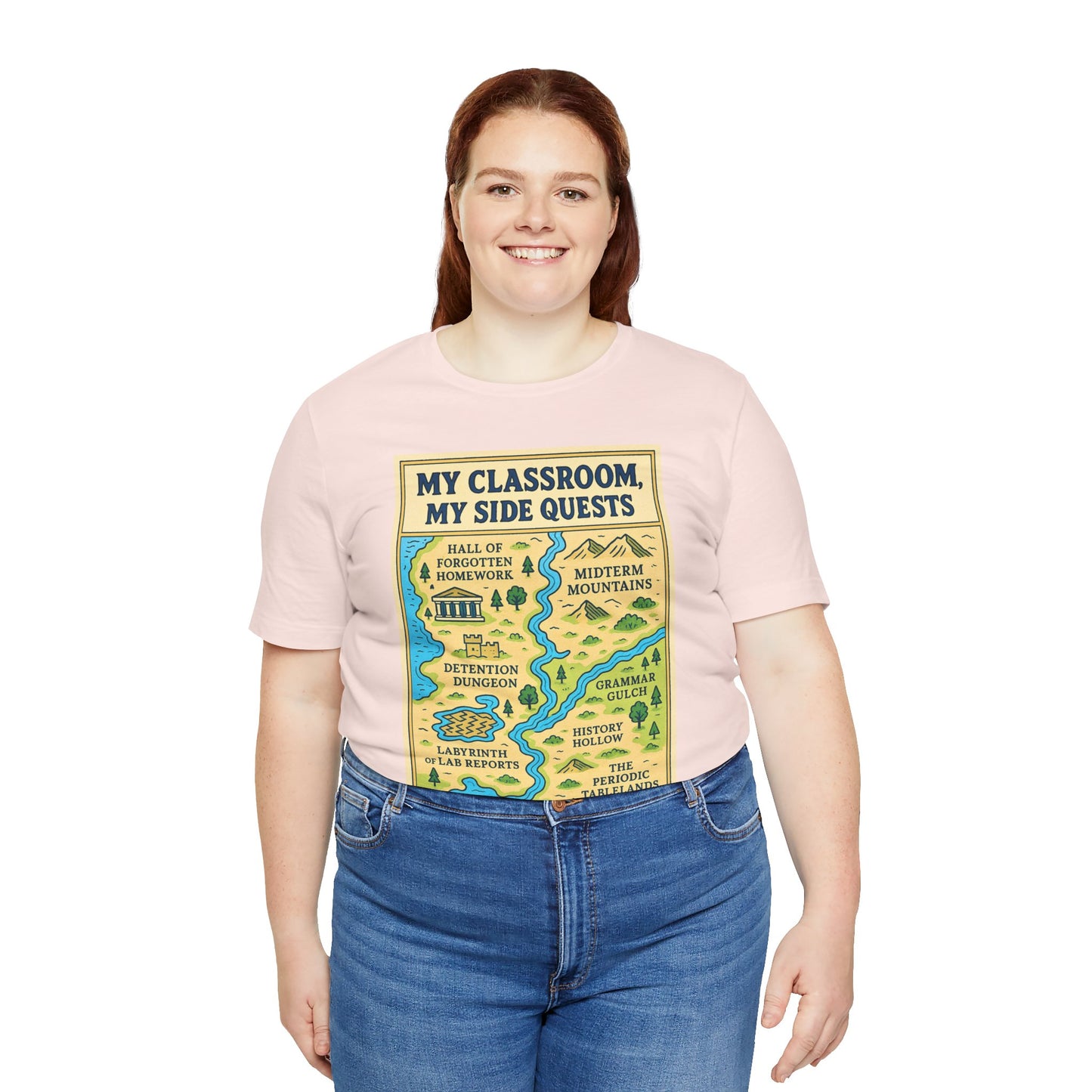 My Classroom, My Side Quests T-Shirt – RPG Map Tee for Teachers