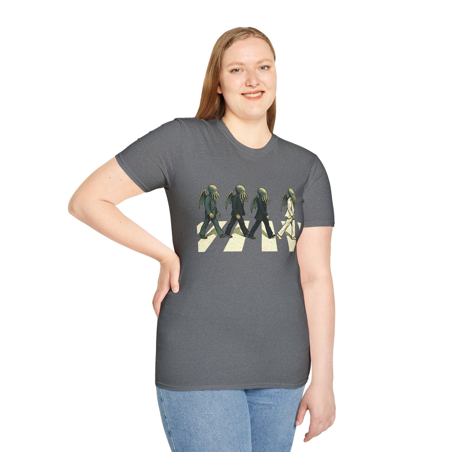 Cthulhu Crossing T-Shirt – Beatles Abbey Road Parody Tee | WhimSpin - WhimSpin - https://whimspin.com