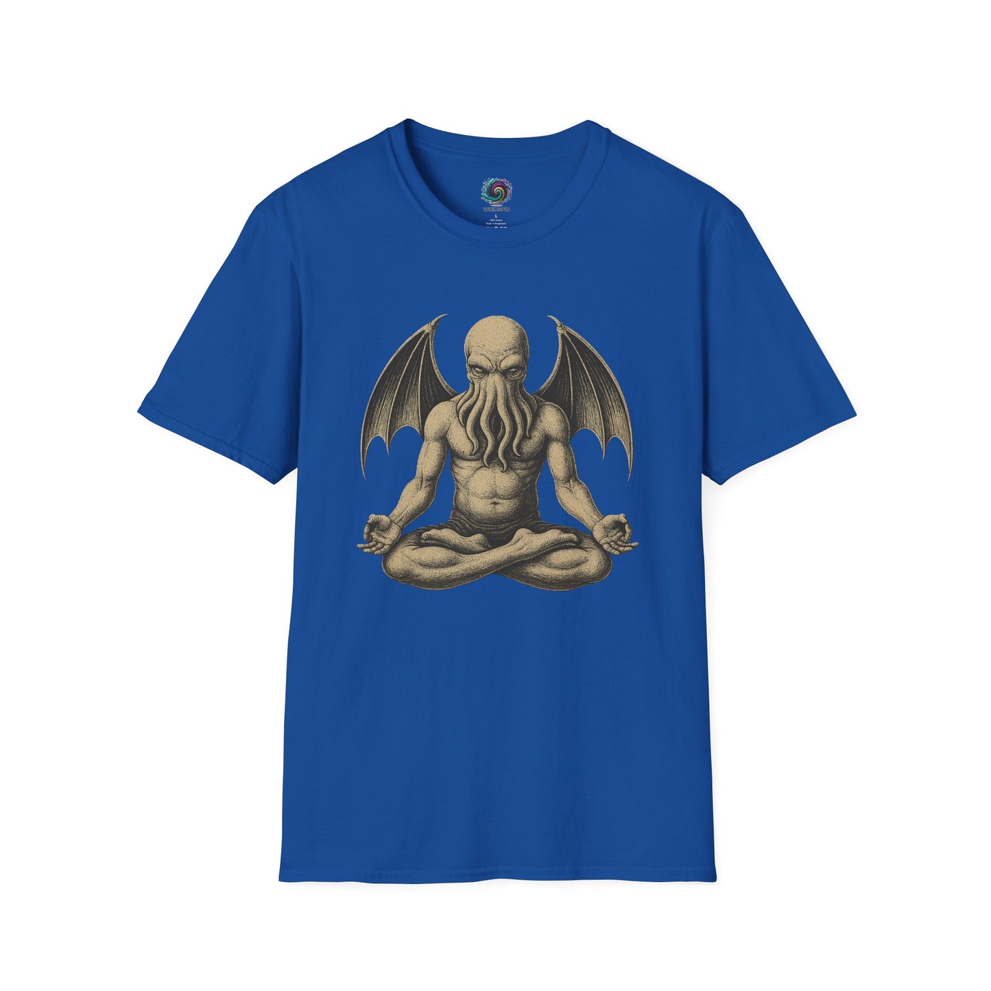 Meditating Cthulhu T-Shirt – Unisex Mythos Tee for Sci-Fi & Festival Fans - WhimSpin - https://whimspin.com