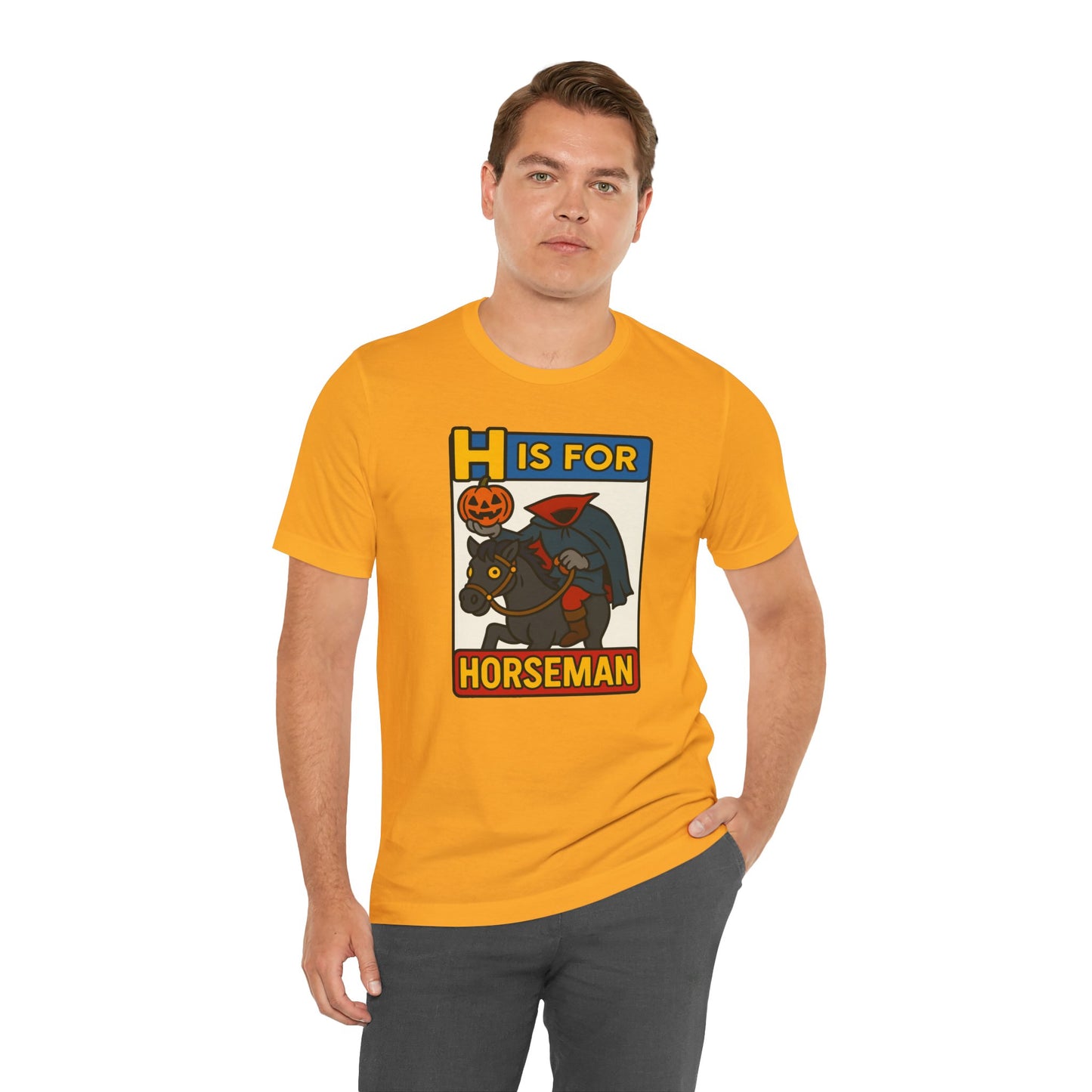 H Is for Horseman Shirt – Headless Horseman Halloween Tee