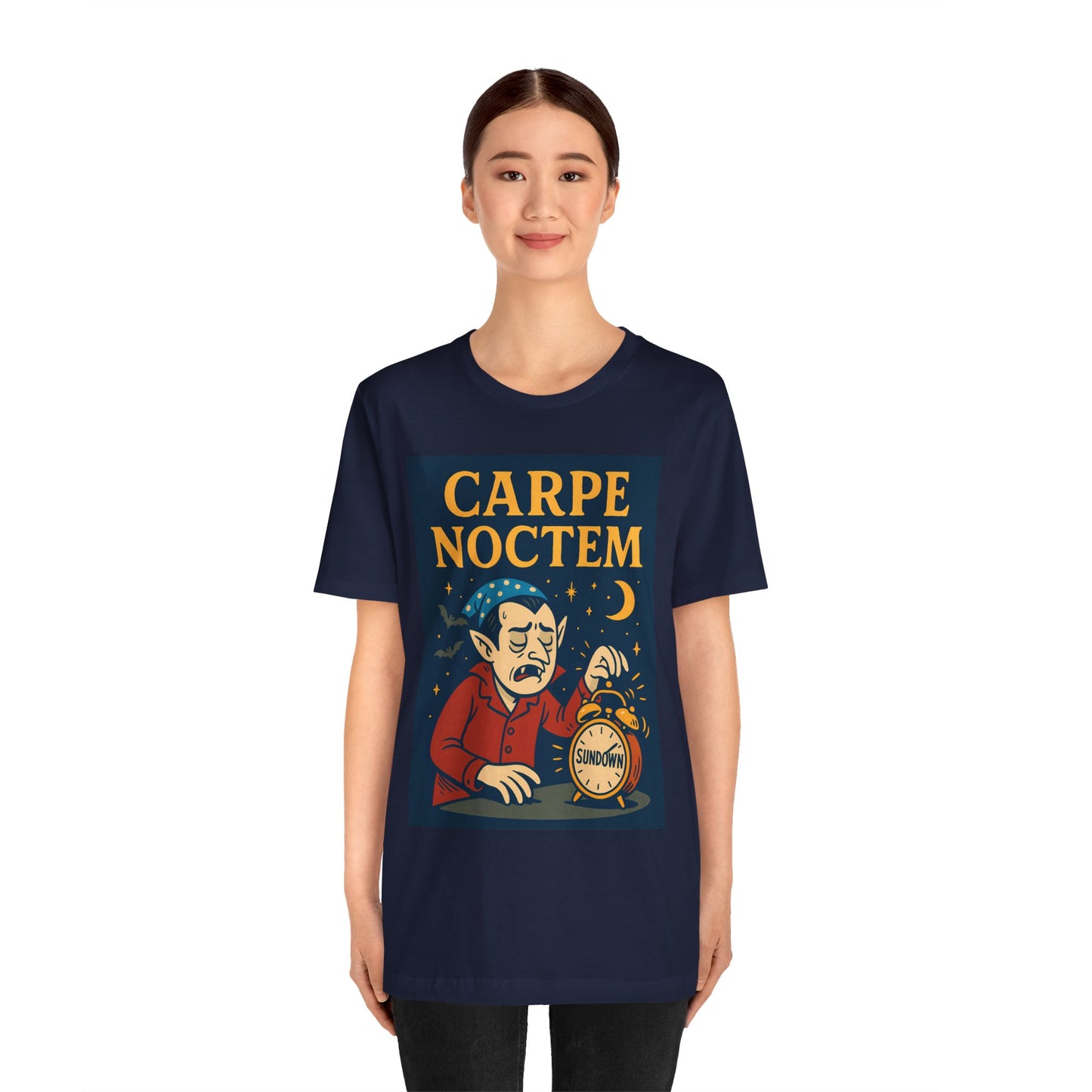 Carpe Noctem Vampire T-Shirt – Funny Halloween Tee for Night Owls