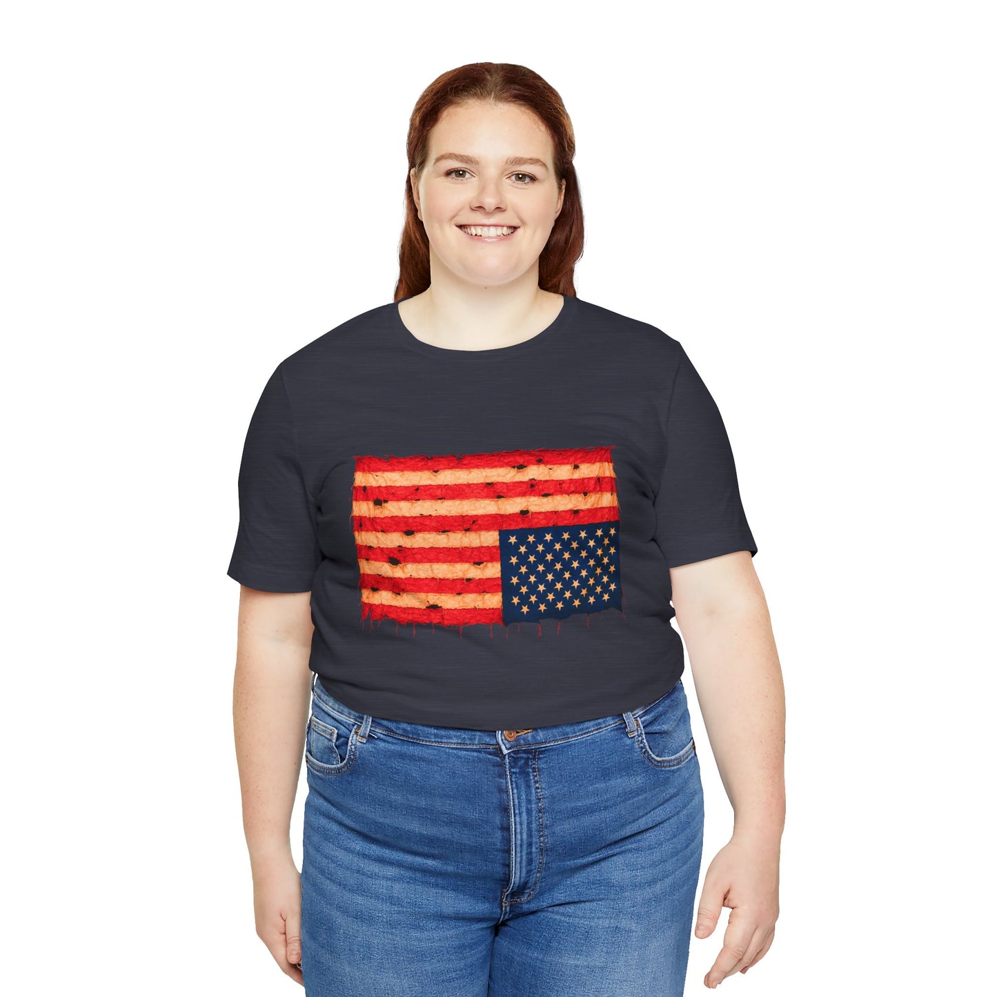 Inverted Flag Distress T-Shirt – Symbolic Upside Down Flag Design