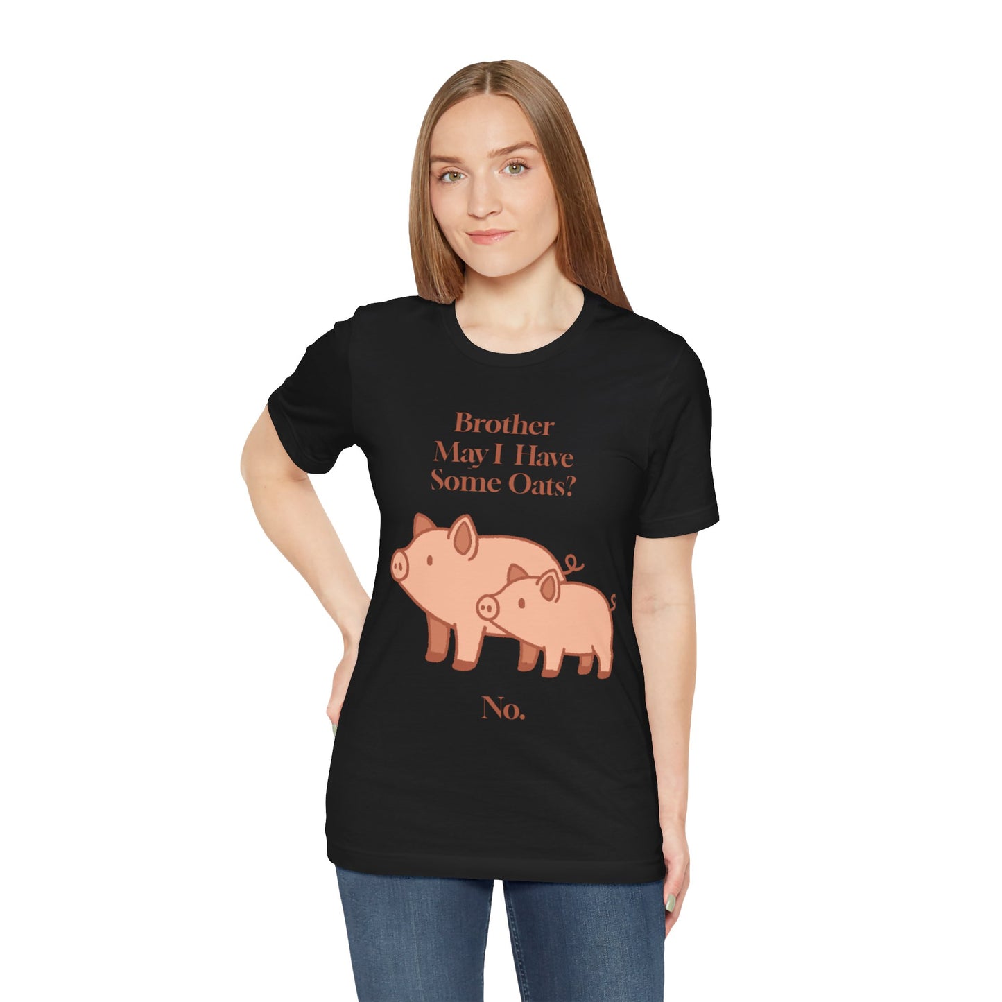 Brother May I Have Some Oats T-Shirt – Funny Viral Pig Meme Tee