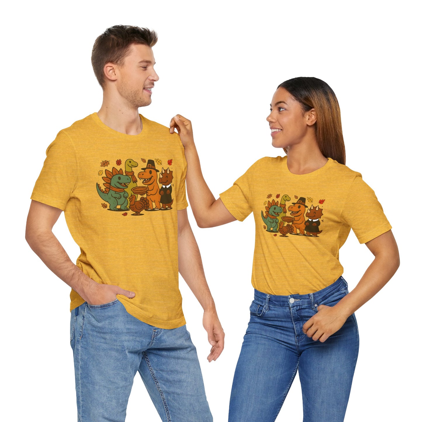 Thanksgiving Dinosaur T-Shirt – Funny Dino Thanksgiving Tee