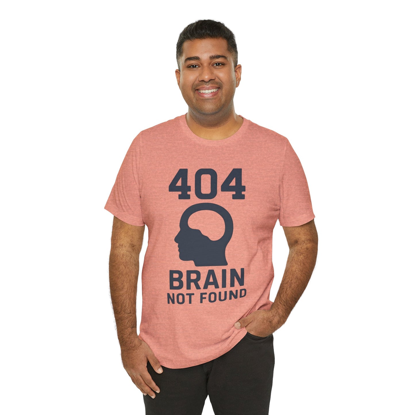404 Brain Not Found T-Shirt – Techie Humor for Nerds & Geeks