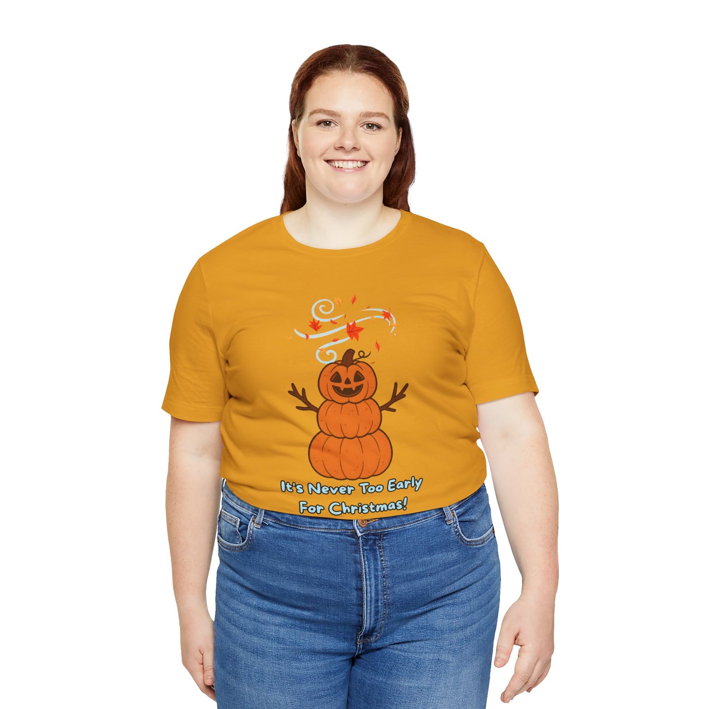 Pumpkin Snowman Shirt – Funny Halloween Christmas Mashup Tee