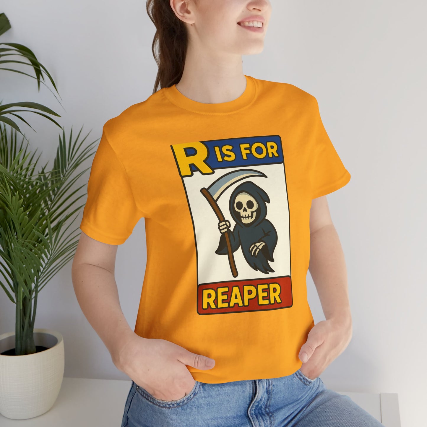 R Is for Reaper T-Shirt – Cute Grim Reaper Shirt from the Monster Alphabet Series