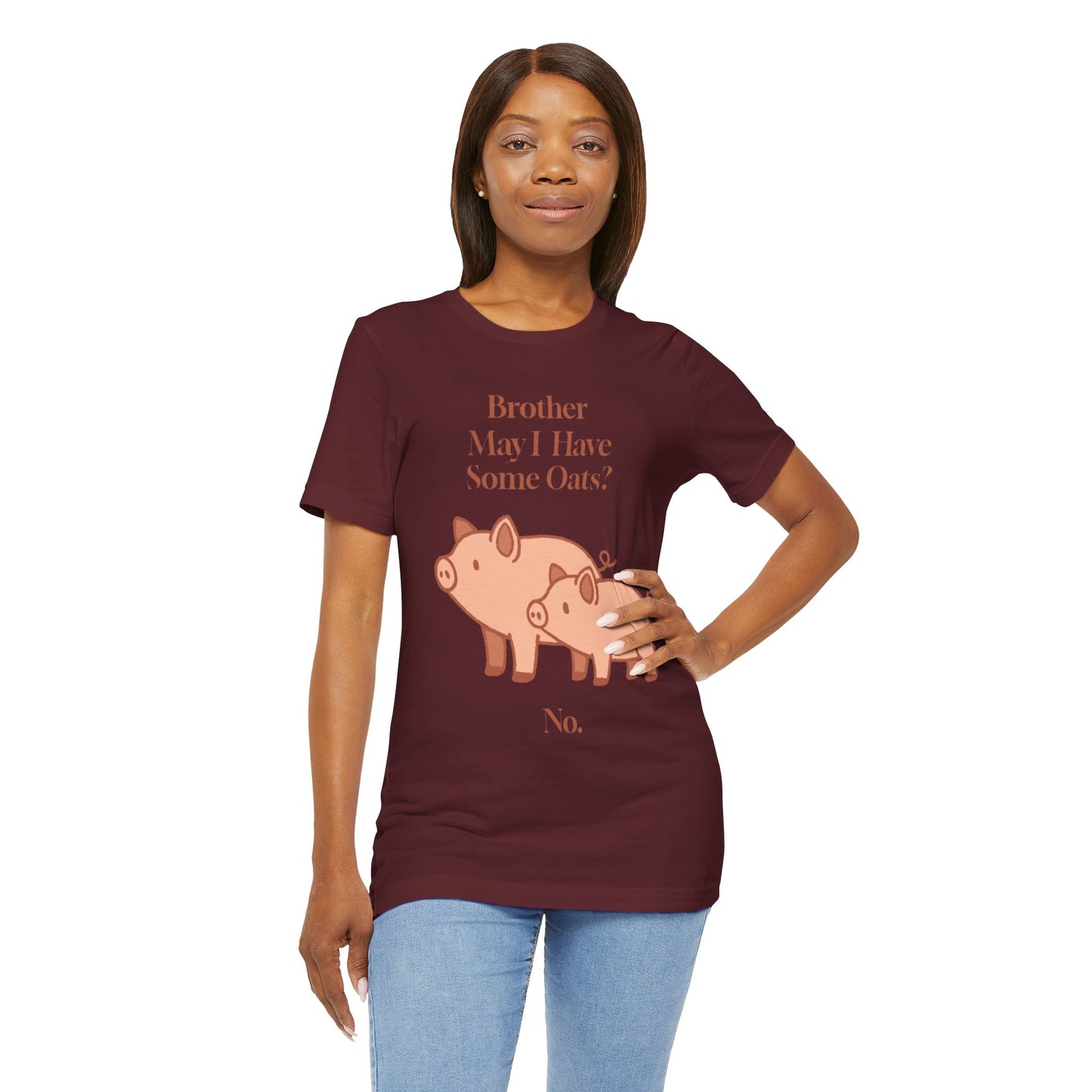 Brother May I Have Some Oats T-Shirt – Funny Viral Pig Meme Tee