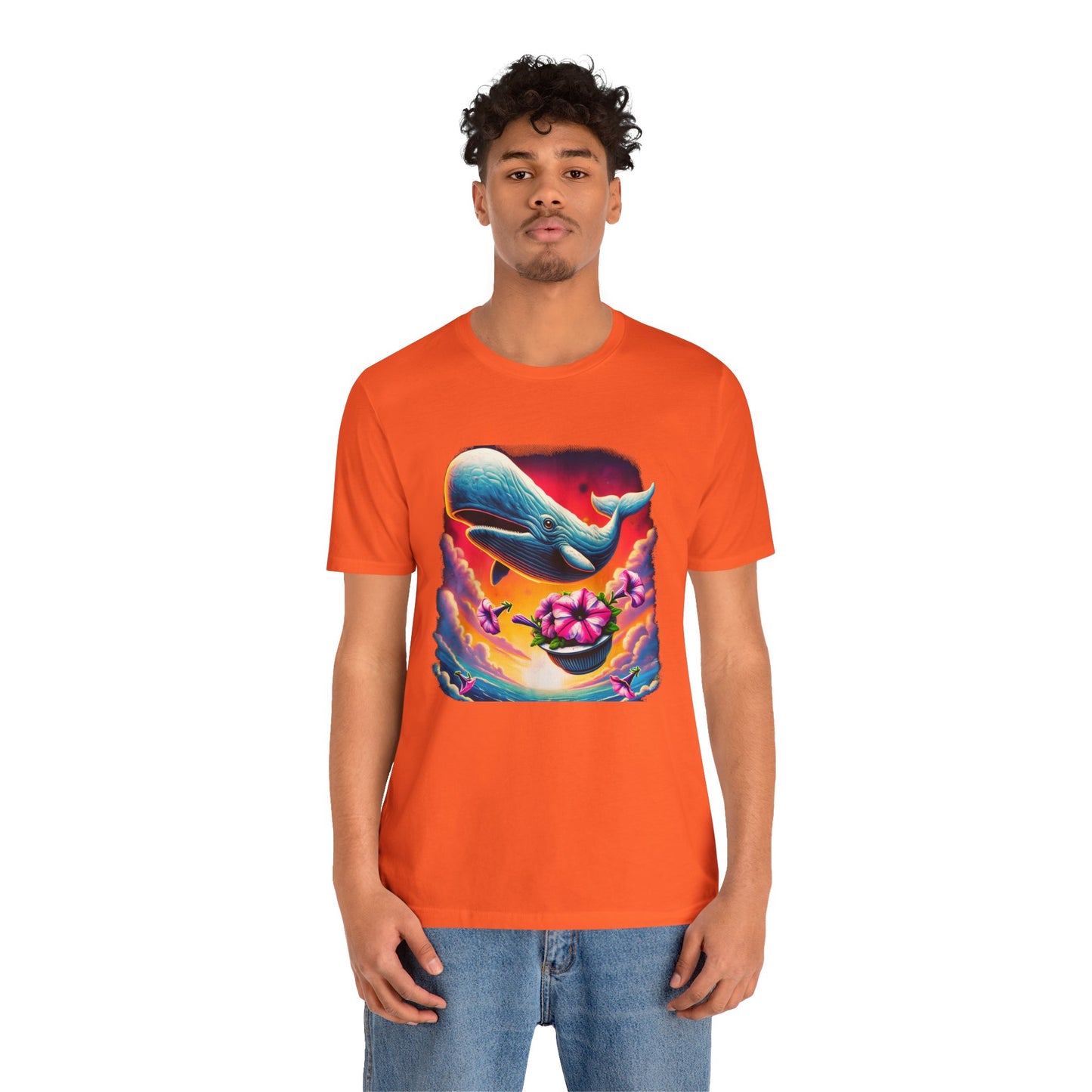 "Oh No, Not Again" Petunias and Whale Funny TShirt – Unisex Tee