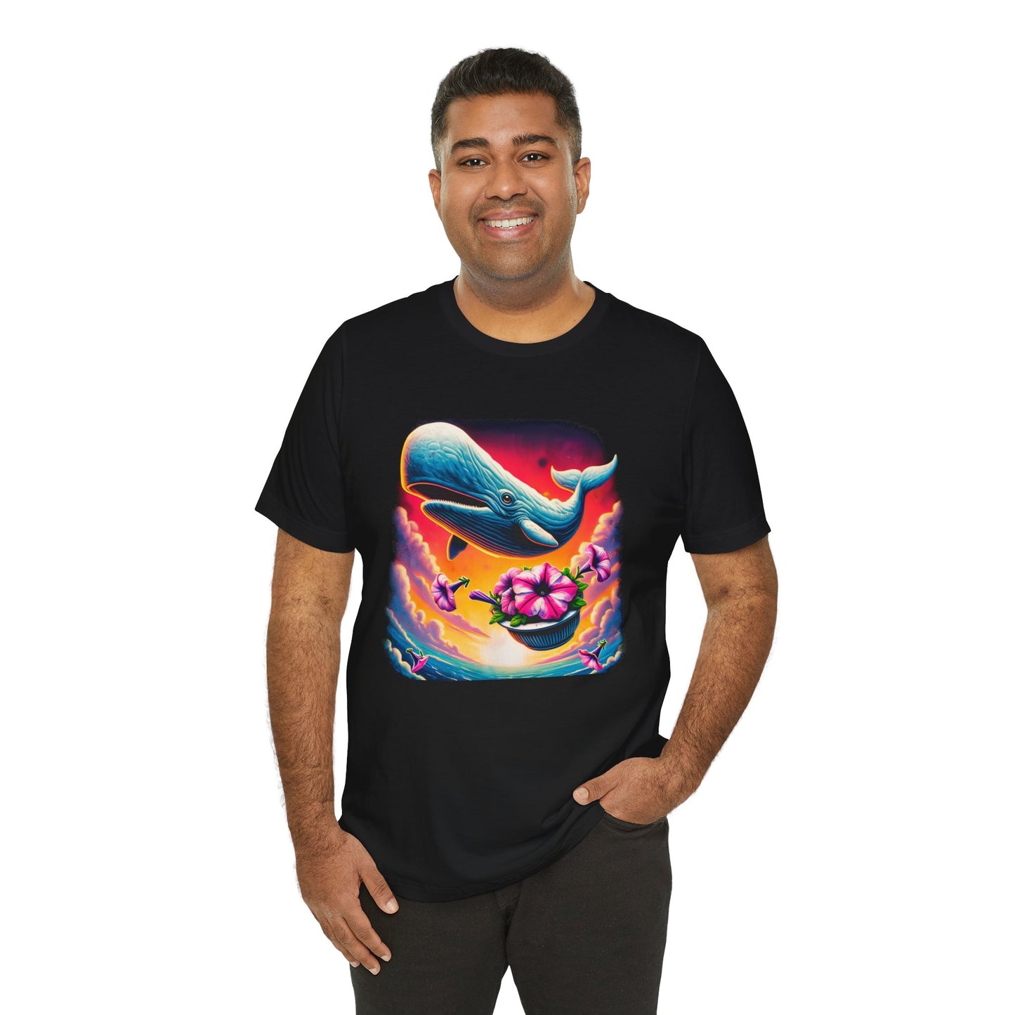 "Oh No, Not Again" Petunias and Whale Funny TShirt – Unisex Tee