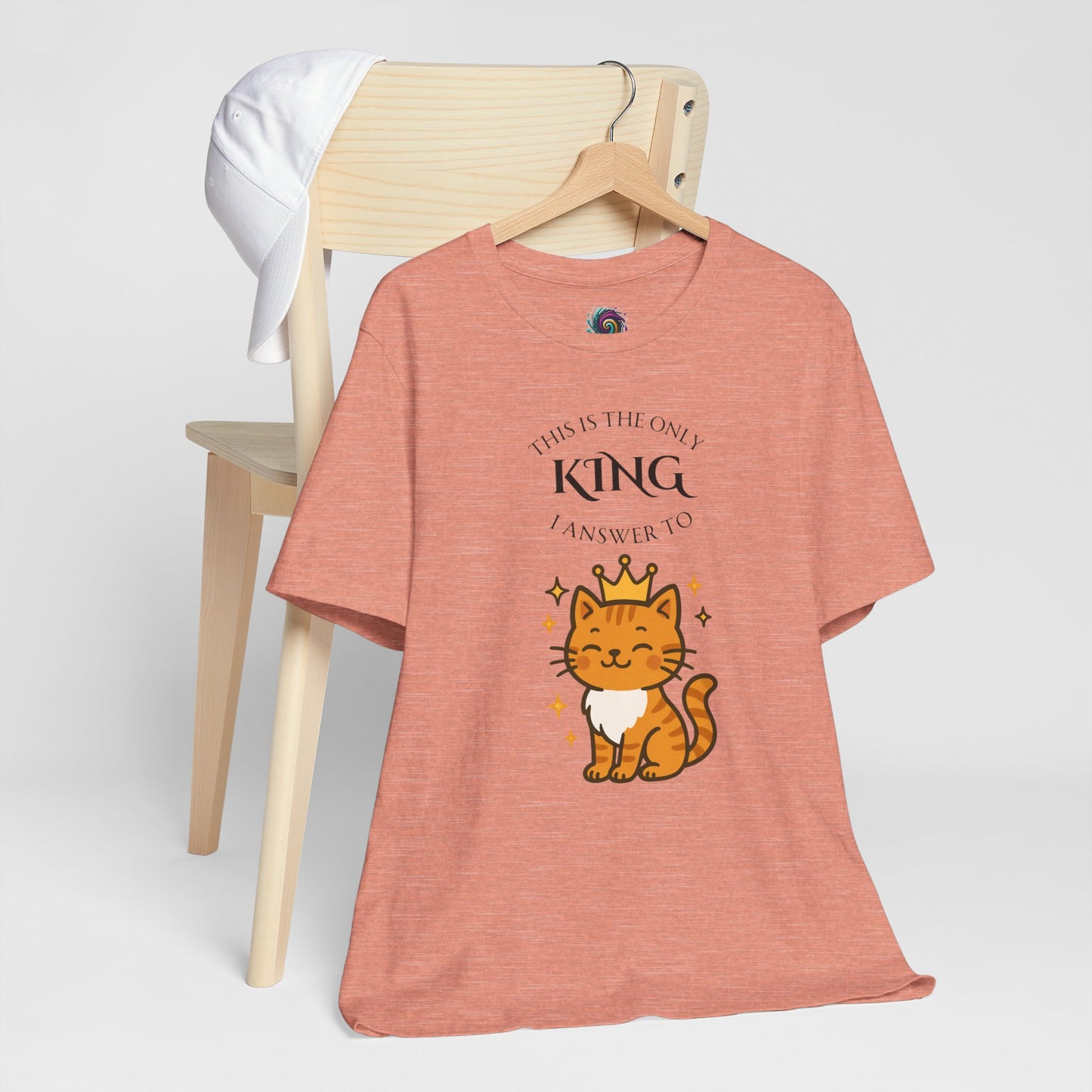 "The Only King I Answer To" T-Shirt – Cute Cat Lady Tee - WhimSpin - https://whimspin.com