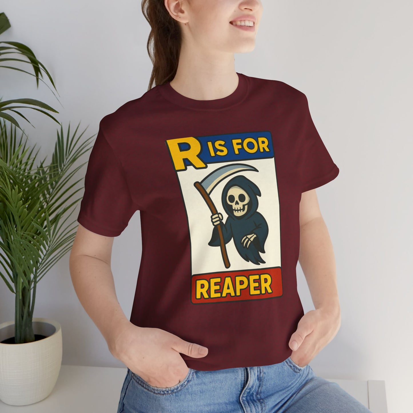 R Is for Reaper T-Shirt – Cute Grim Reaper Shirt from the Monster Alphabet Series