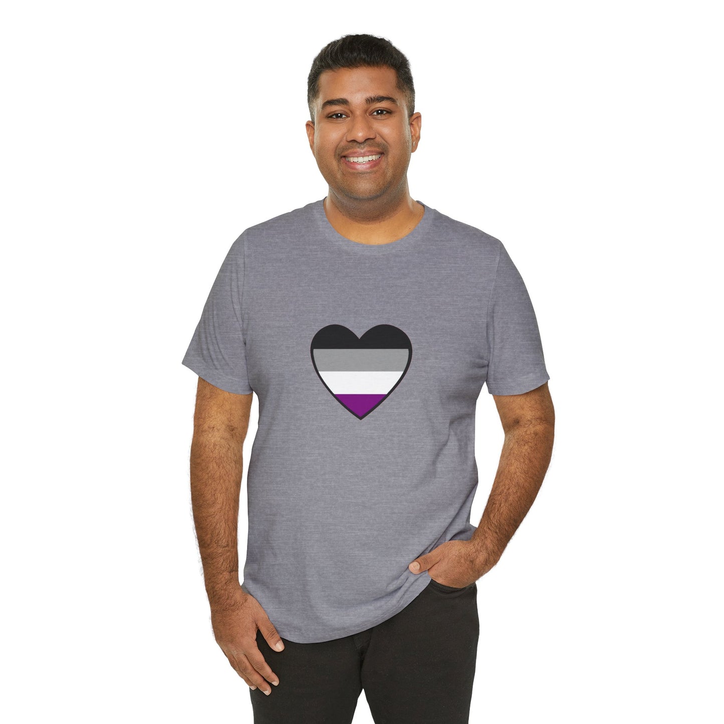 Asexual Pride Flag Heart T-Shirt – Ace Flag LGBTQ+ Graphic Tee - WhimSpin - https://whimspin.com