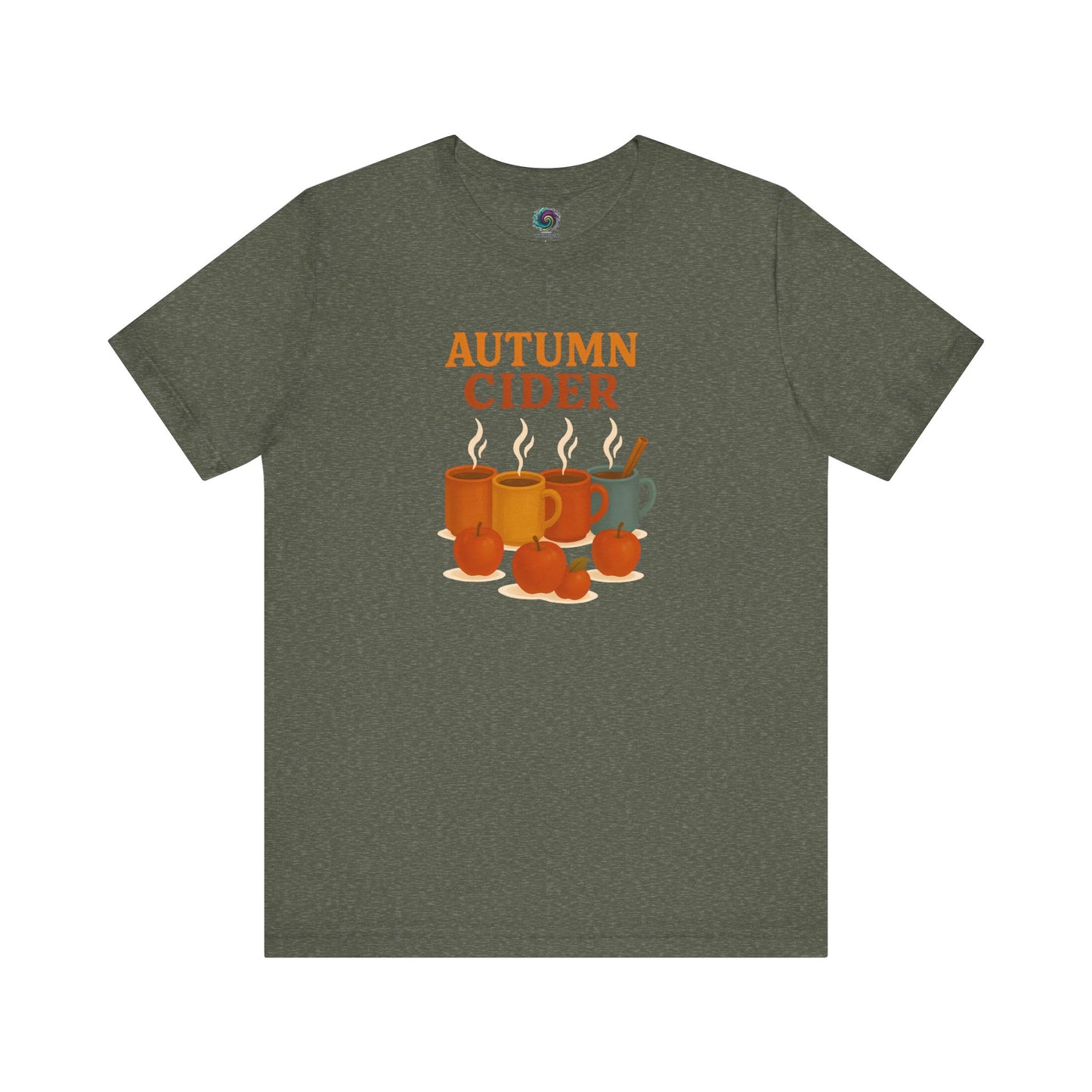 Autumn Cider T-Shirt – Cozy Fall Graphic Tee with Steaming Mugs