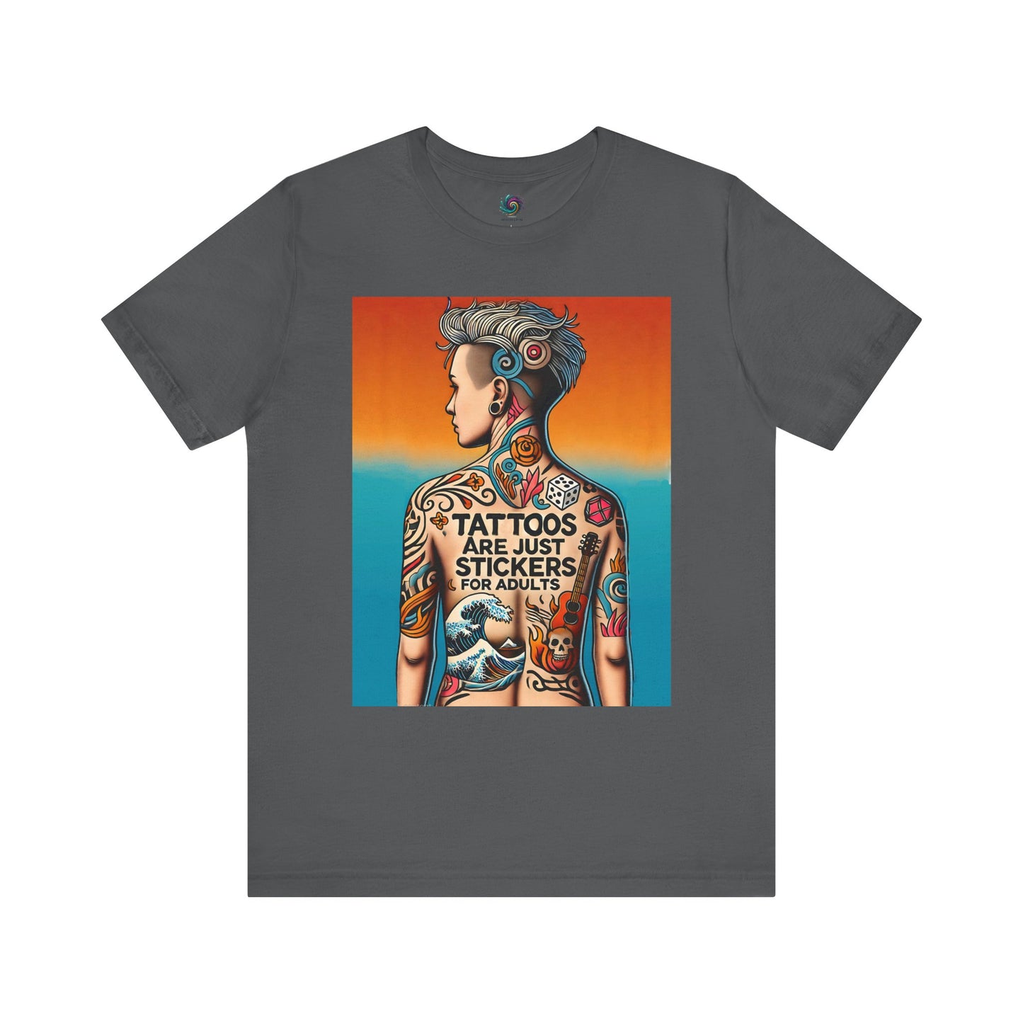 Tattoos Are Just Stickers for Adults T-Shirt – Funny Tattoo Lover Graphic Tee - WhimSpin - https://whimspin.com