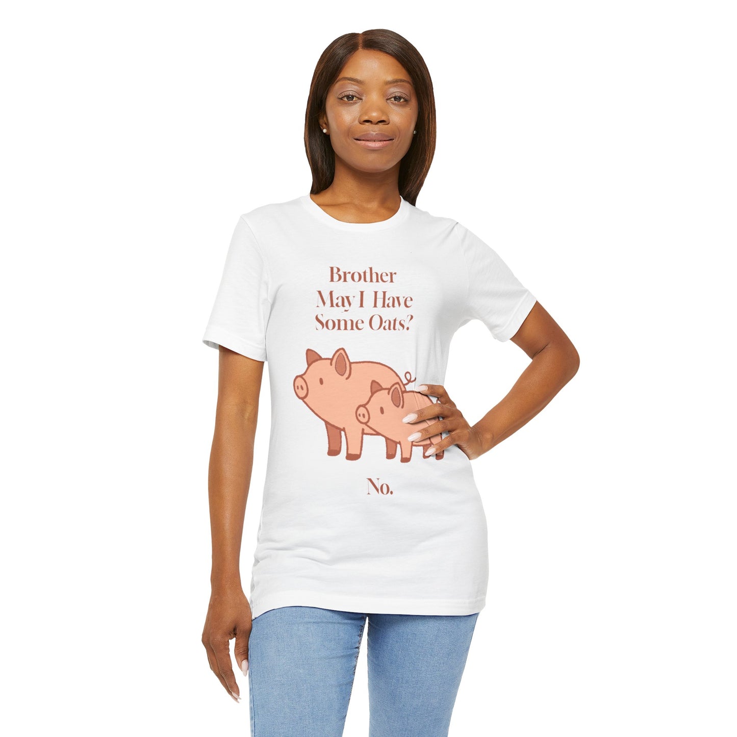 Brother May I Have Some Oats T-Shirt – Funny Viral Pig Meme Tee