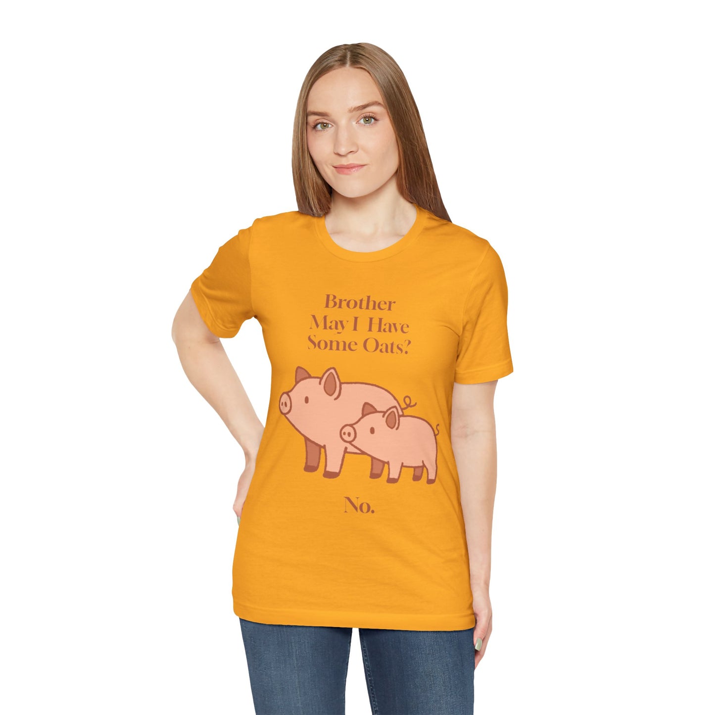 Brother May I Have Some Oats T-Shirt – Funny Viral Pig Meme Tee