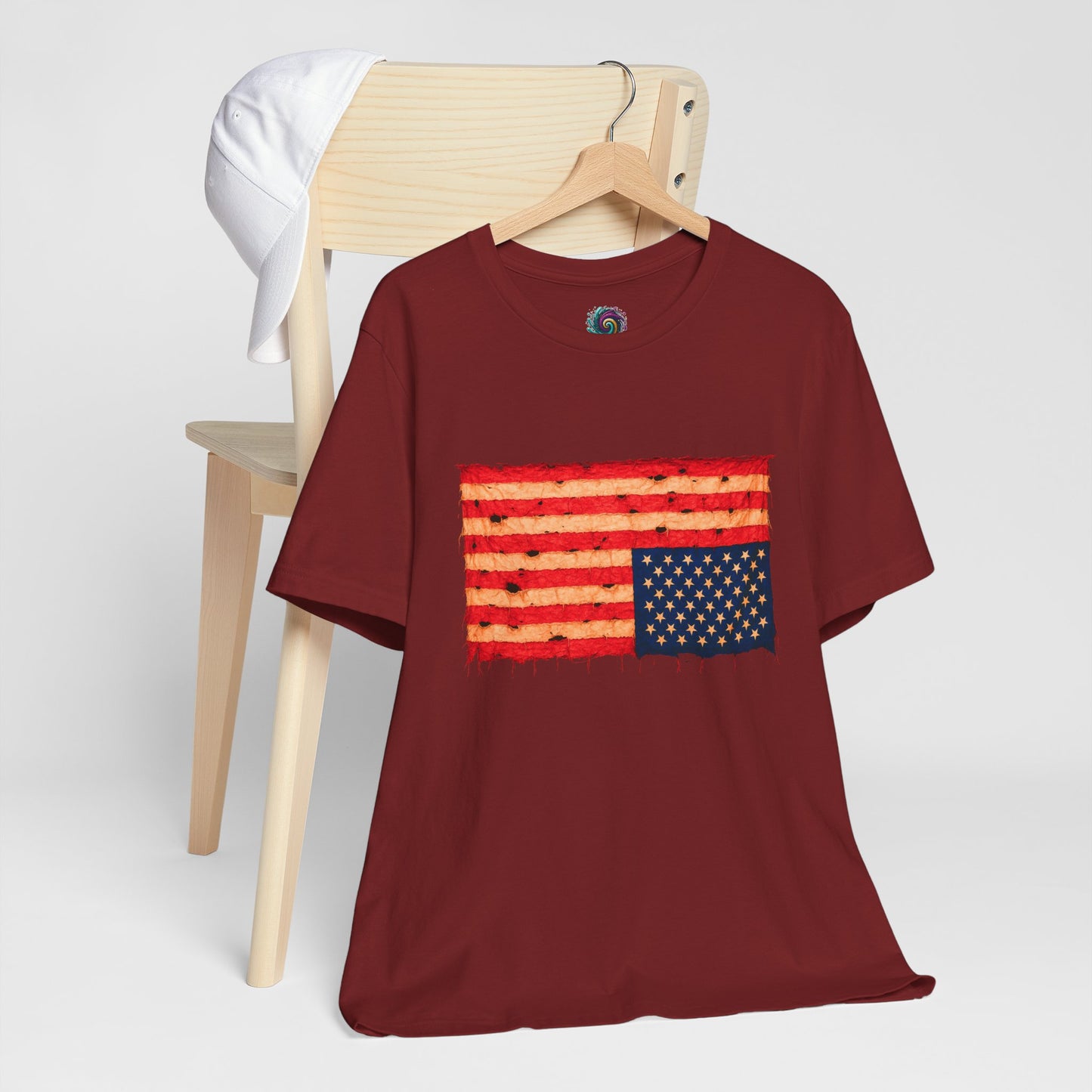 Inverted Flag Distress T-Shirt – Symbolic Upside Down Flag Design