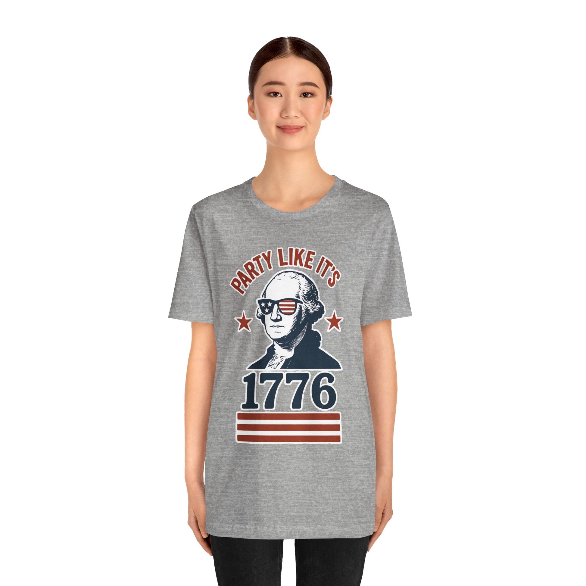 Party Like It's 1776 T-Shirt – Funny 4th of July Tee with George Washington Graphic - WhimSpin - https://whimspin.com