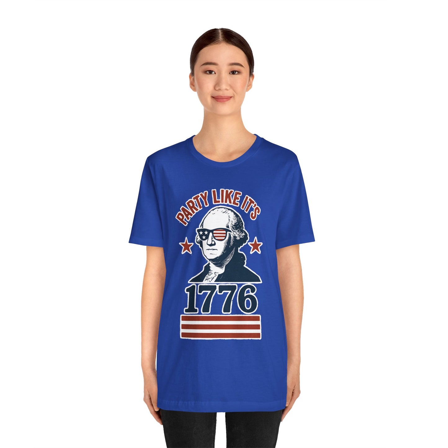 Party Like It's 1776 T-Shirt – Funny 4th of July Tee with George Washington Graphic - WhimSpin - https://whimspin.com